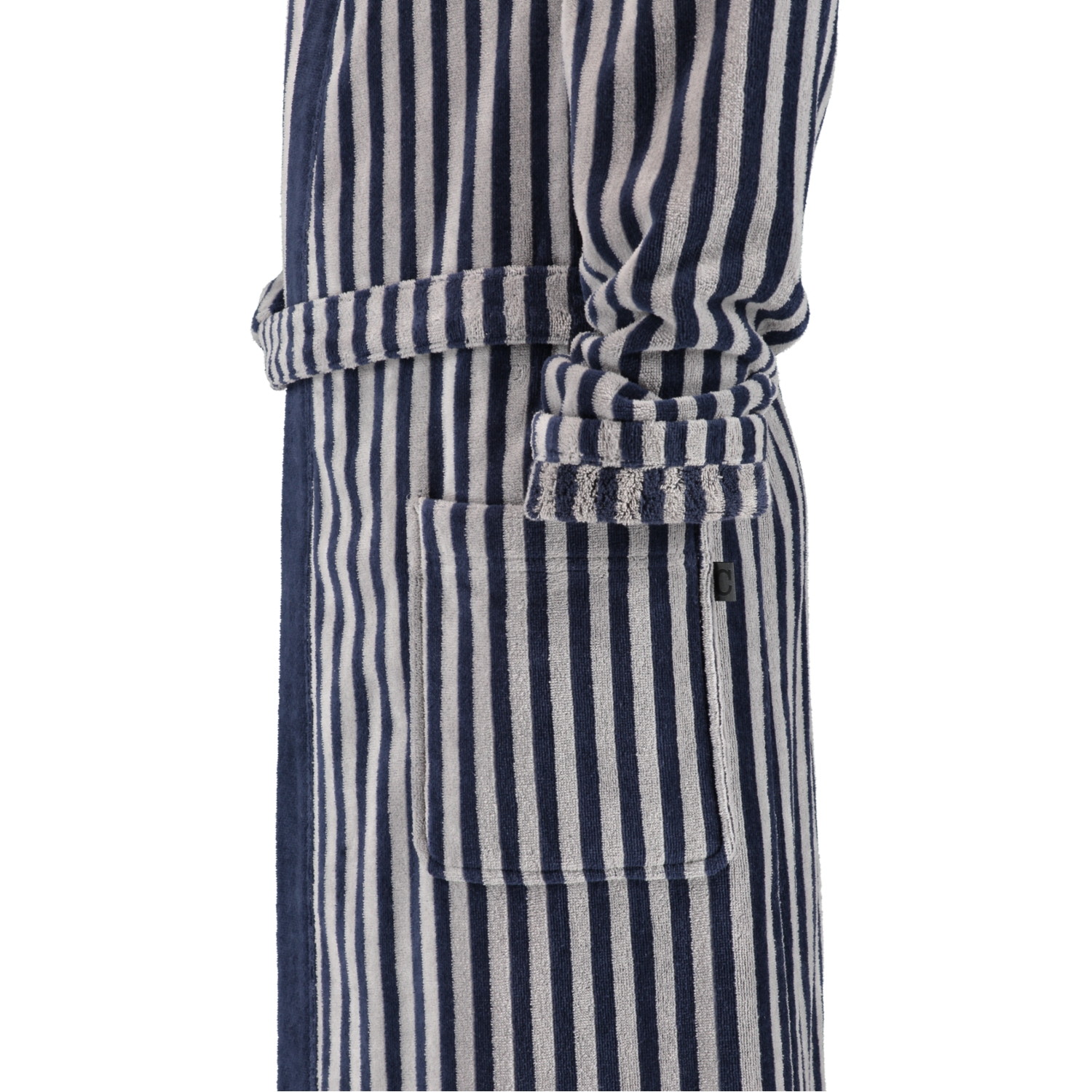 Cawö Bademäntel Herren Kimono Streifen 3833 blau-graphit - 17