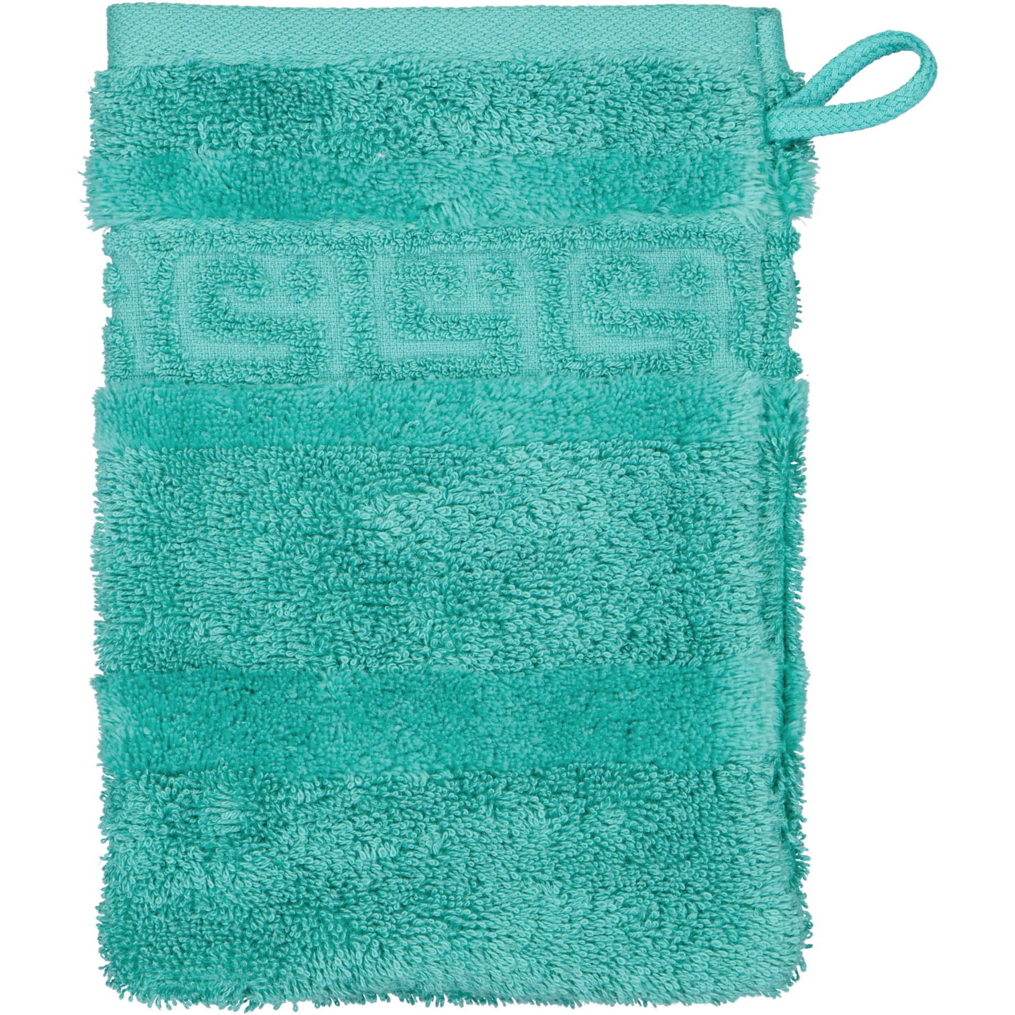 Cawö Handtücher Noblesse Uni 1001 smaragd - 421 - Waschhandschuh 16x22 cm