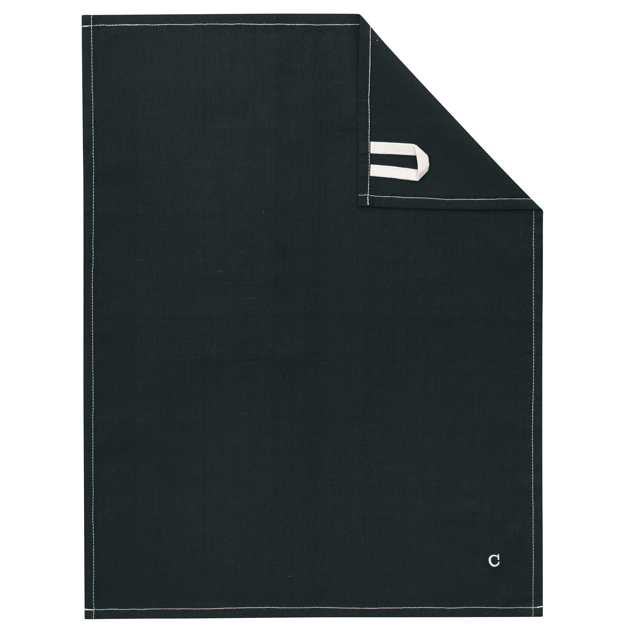 Cawö Cuisine Zoom Uni 124 - Geschirrtuch 50x70 cm - Farbe: schwarz - 906