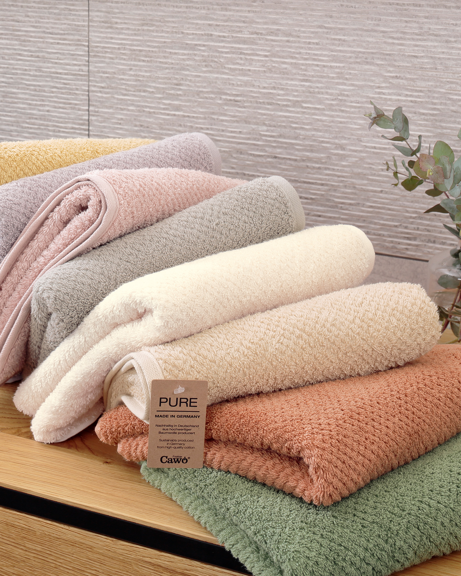 Cawö Handtücher Pure 6500 - Farbe: beige - 370 - Gästetuch 30x50 cm