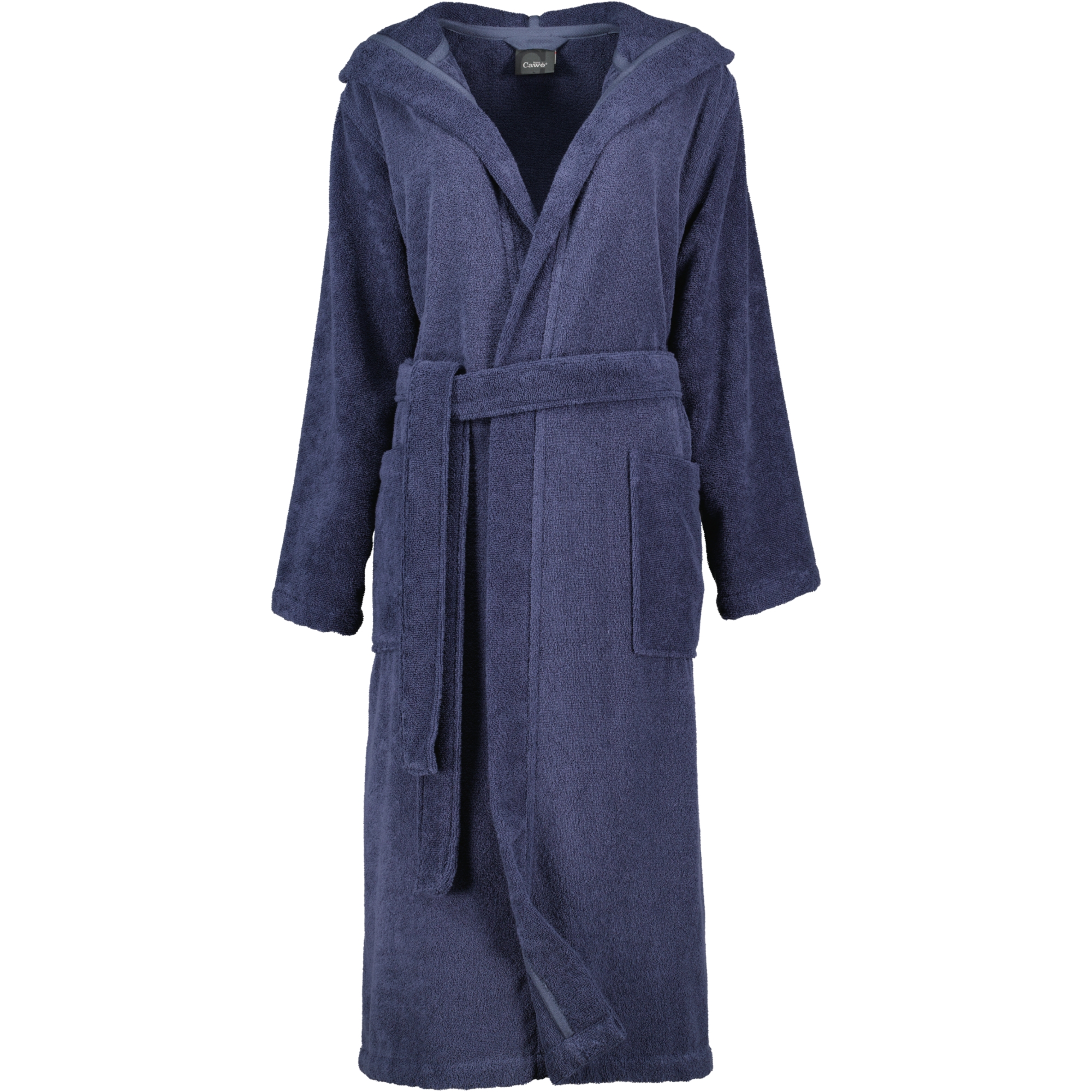 Cawö Home Damen Bademantel Kapuze 827 - Farbe: blau - 17 - XL