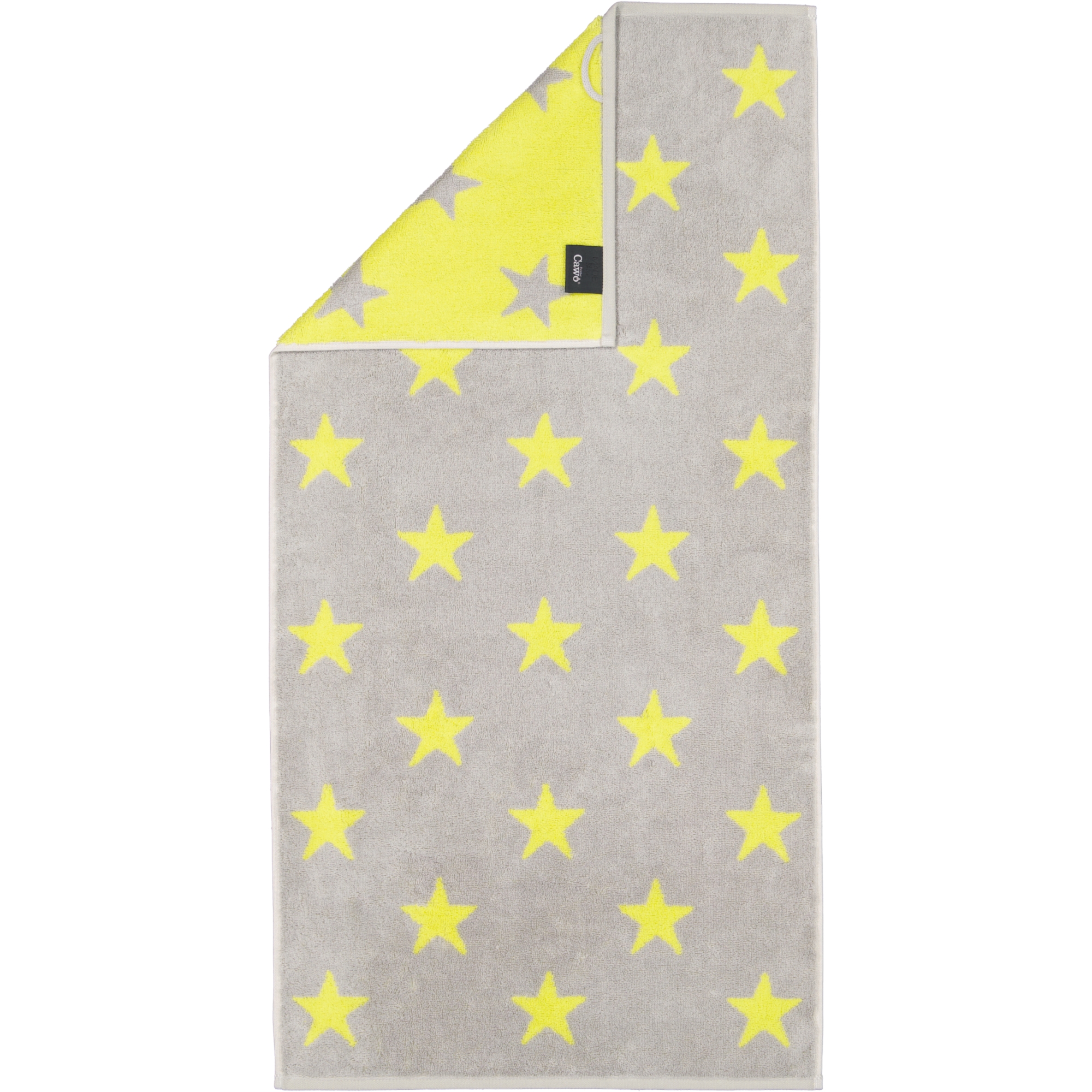 Cawö Handtücher NEW STARS Sterne groß 6260 platin/lime - 75
