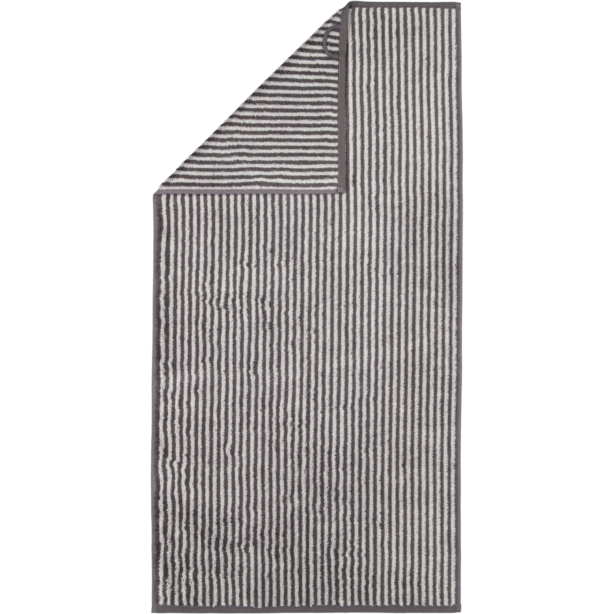 Cawö Handtücher Two-Tone Stripes 480 basalt - 73