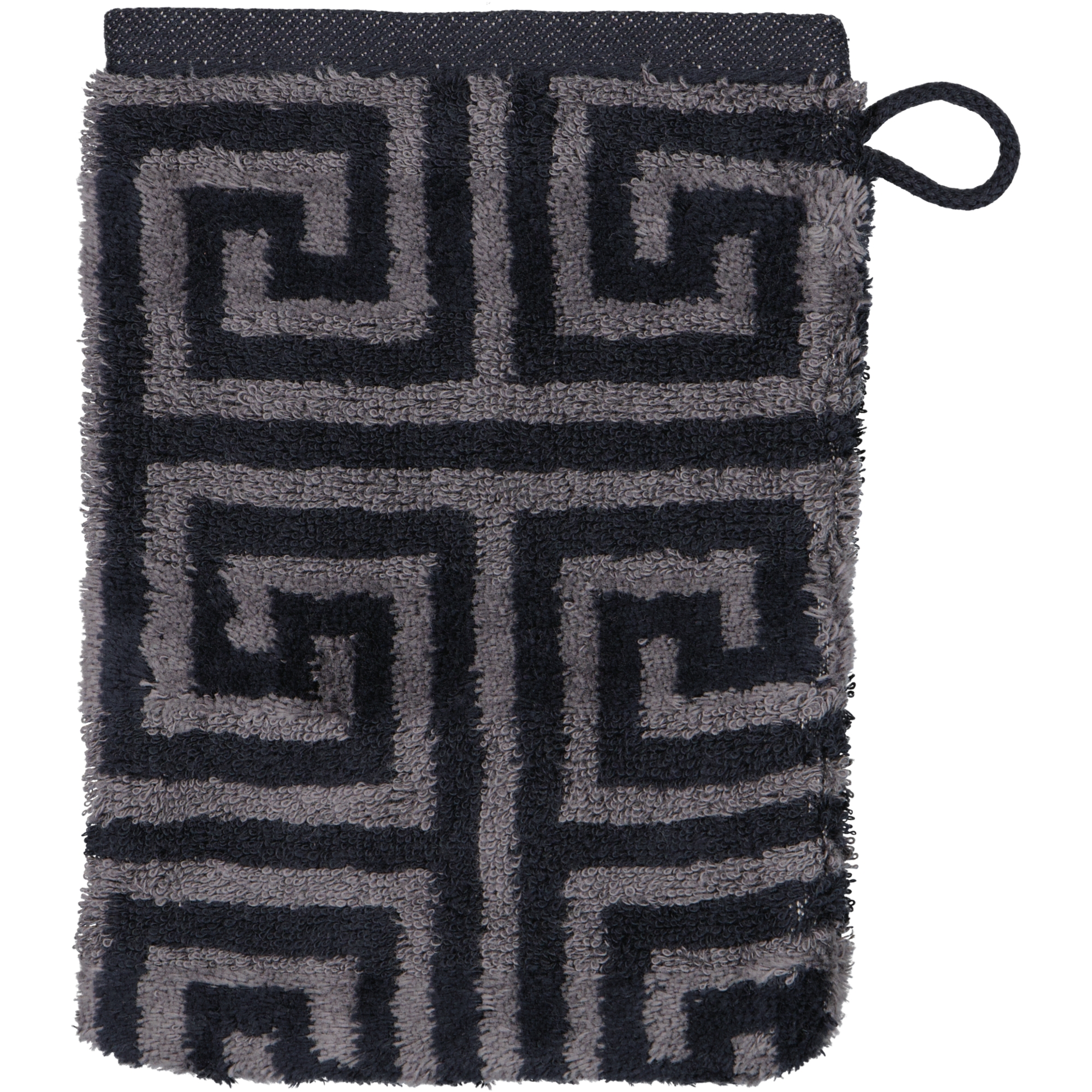 Cawö Handtücher Noblesse Elegance Allover 1088 anthrazit - 97 - Waschhandschuh 16x22 cm