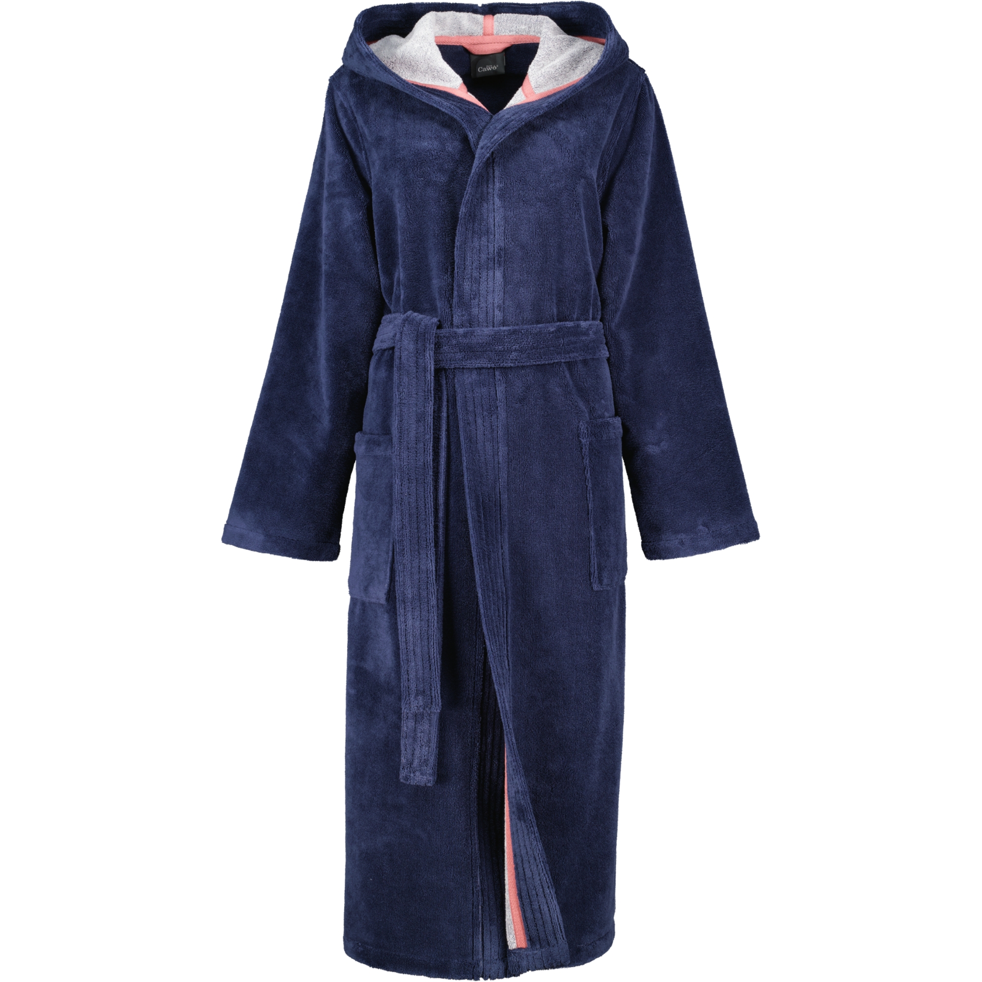 Cawö Home Bademäntel Damen Kapuze Doubleface 830 marine - 12 - M