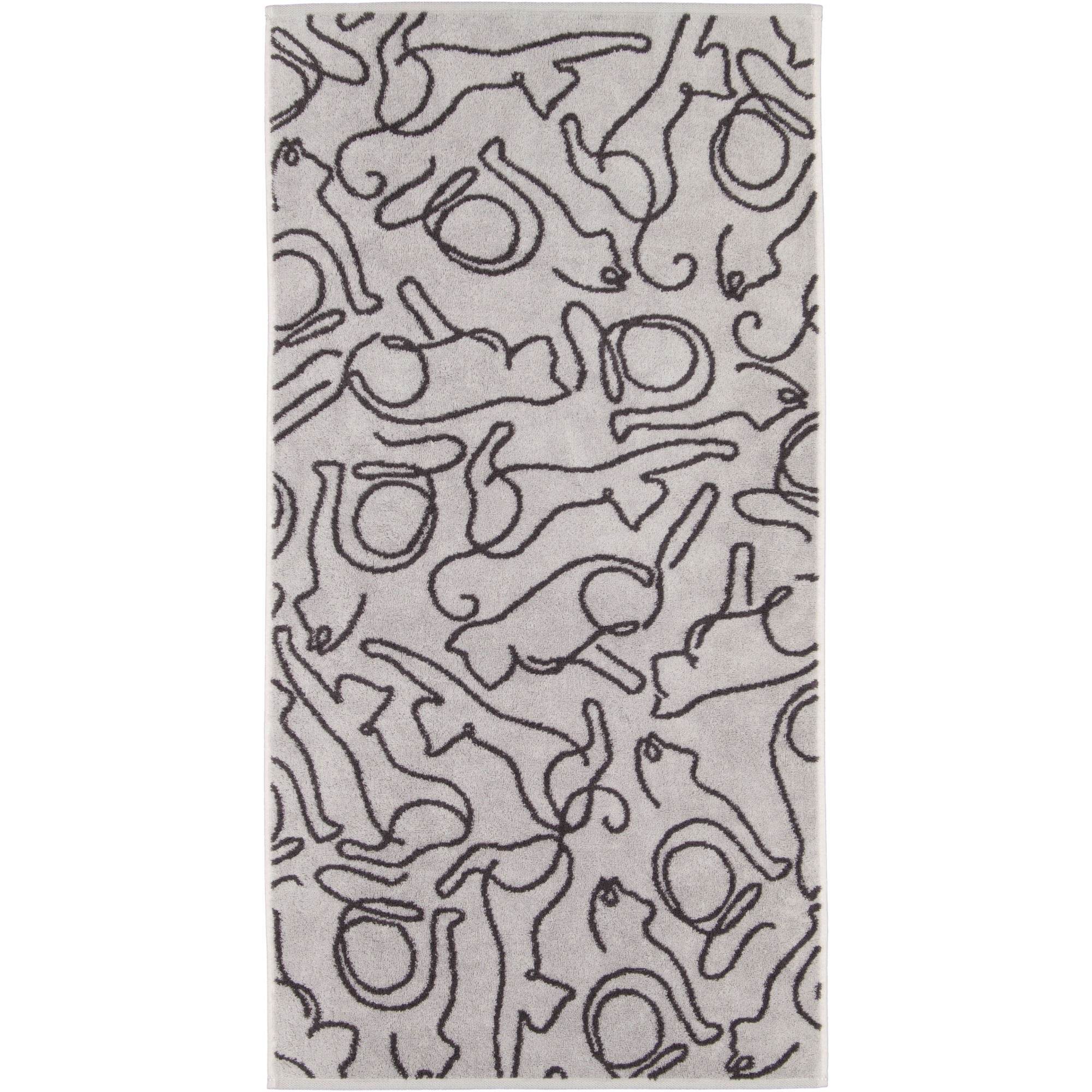 Cawö Handtücher CUTE CATS EDITION Cats 6264 platin/basalt - 70