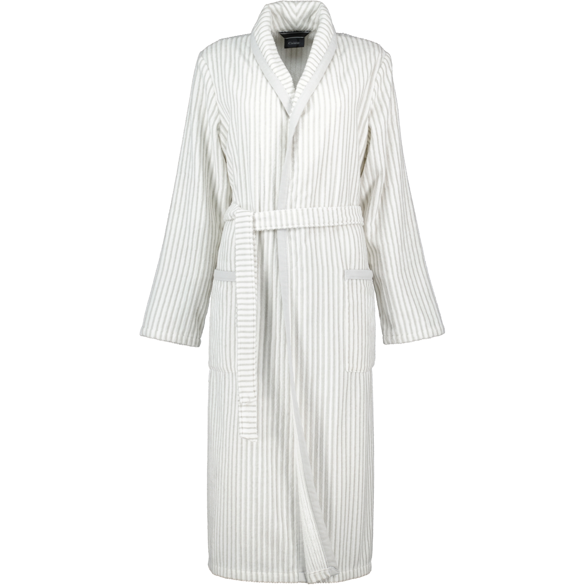 Cawö Bademäntel Damen Schalkragen 3423 weiss-silber - 76