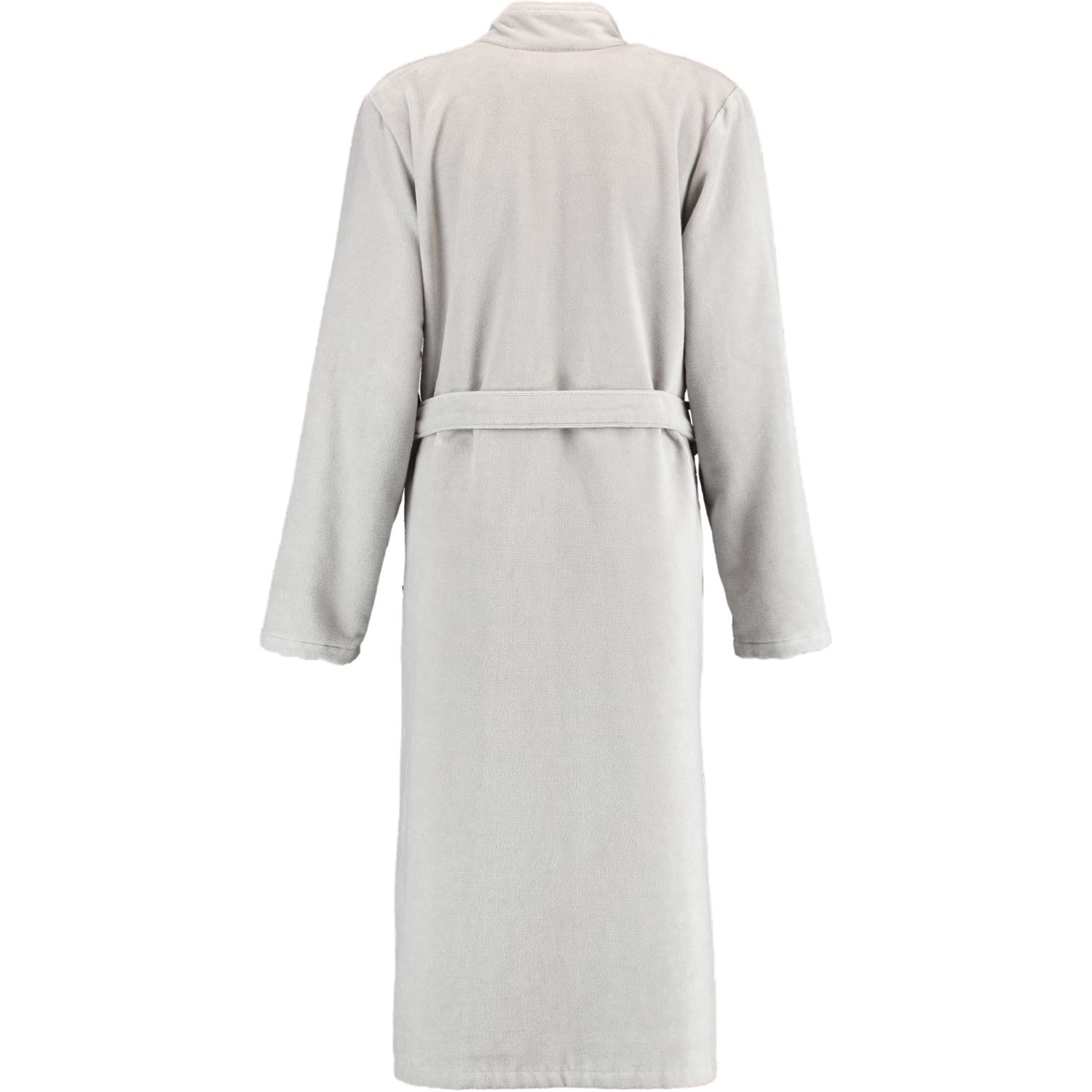 Cawö Damen Bademantel 3346 Spatenkragen - Farbe: silber - 713 - XL