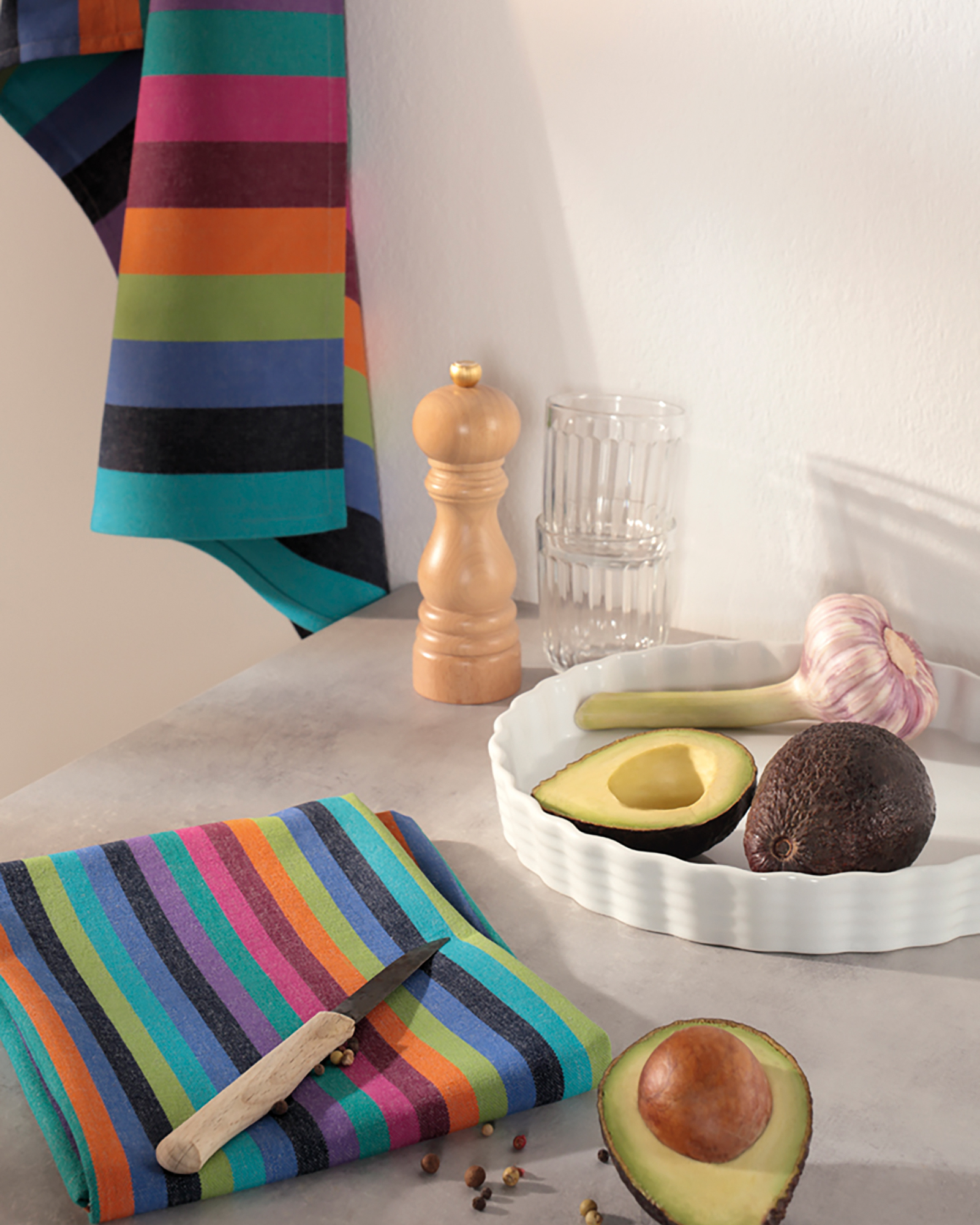 Cawö - Life Style Karo 7047 - Farbe: 84 - multicolor - Gästetuch 30x50 cm