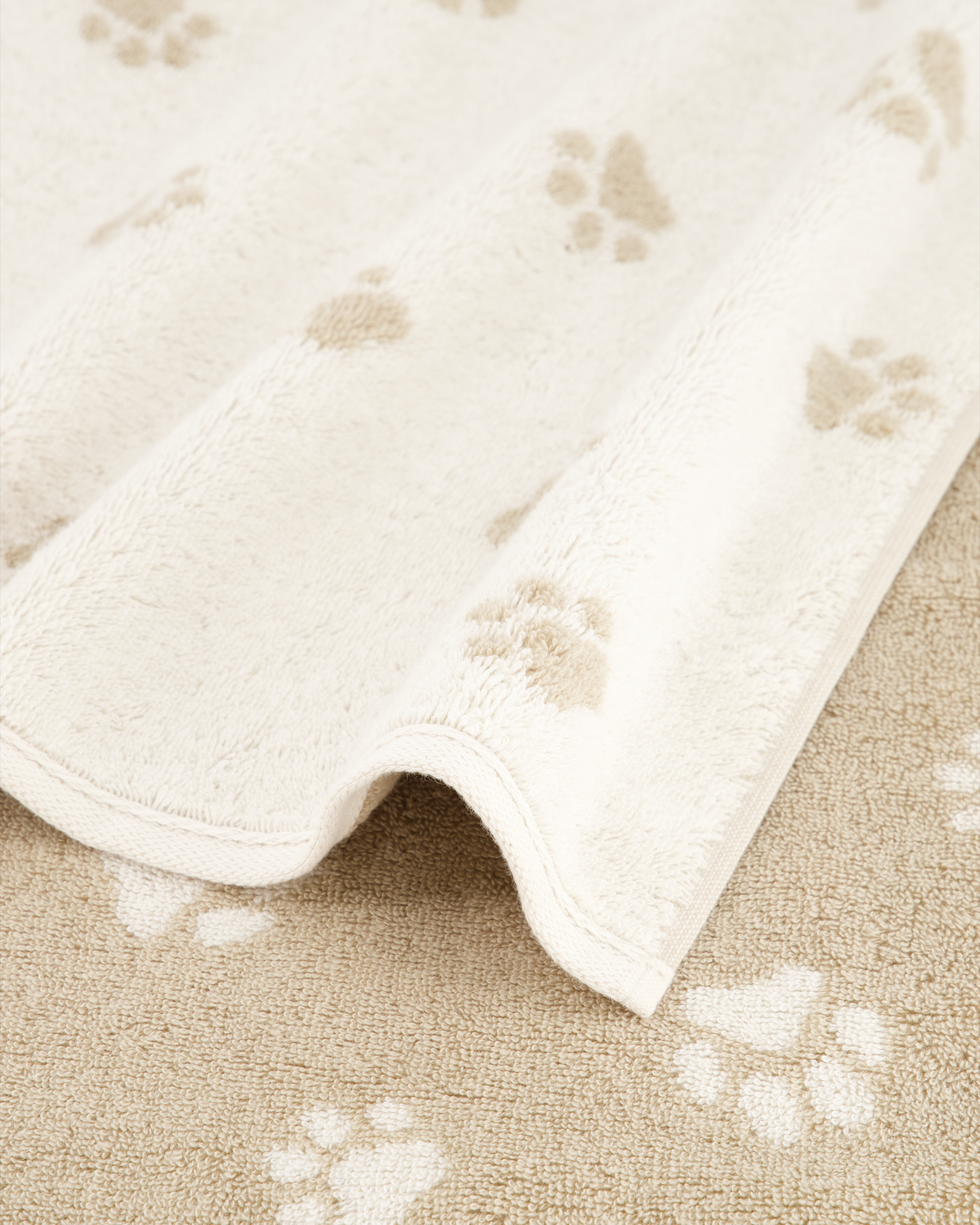 Cawö Handtücher WE LOVE DOGS Paws 6247 Natur-Beige - 33 - Gästetuch 30x50 cm