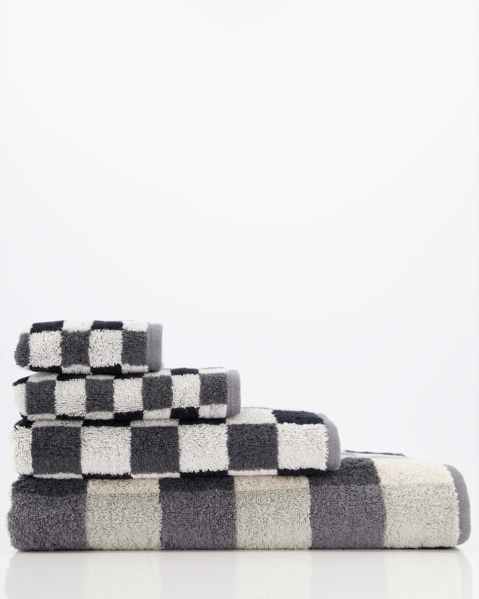 Cawö - Unique Karo 942 - Farbe: anthrazit - 77 - Gästetuch 30x50 cm