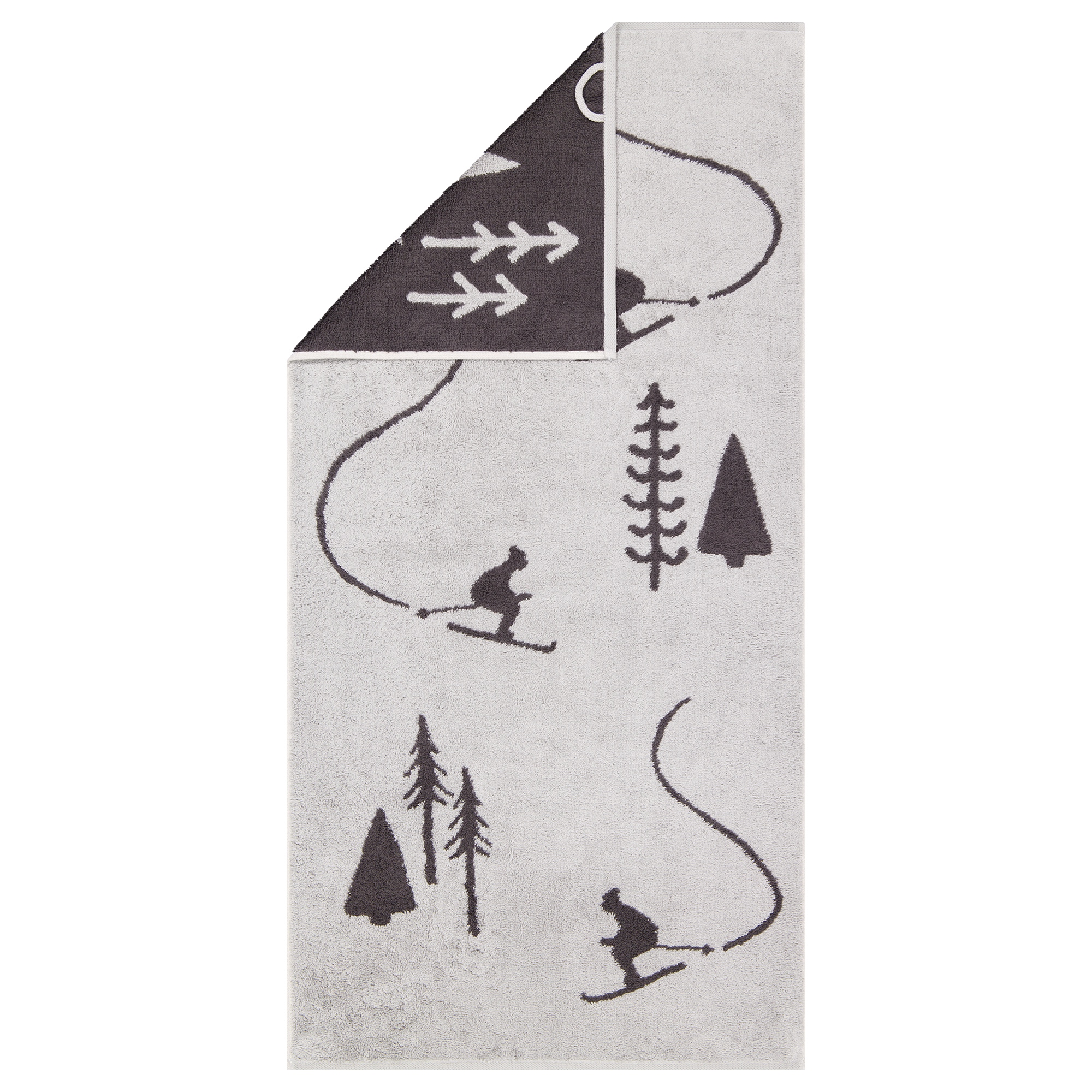 Cawö Handtücher WINTER EDITION Skifahrer 6272 platin/basalt - 70