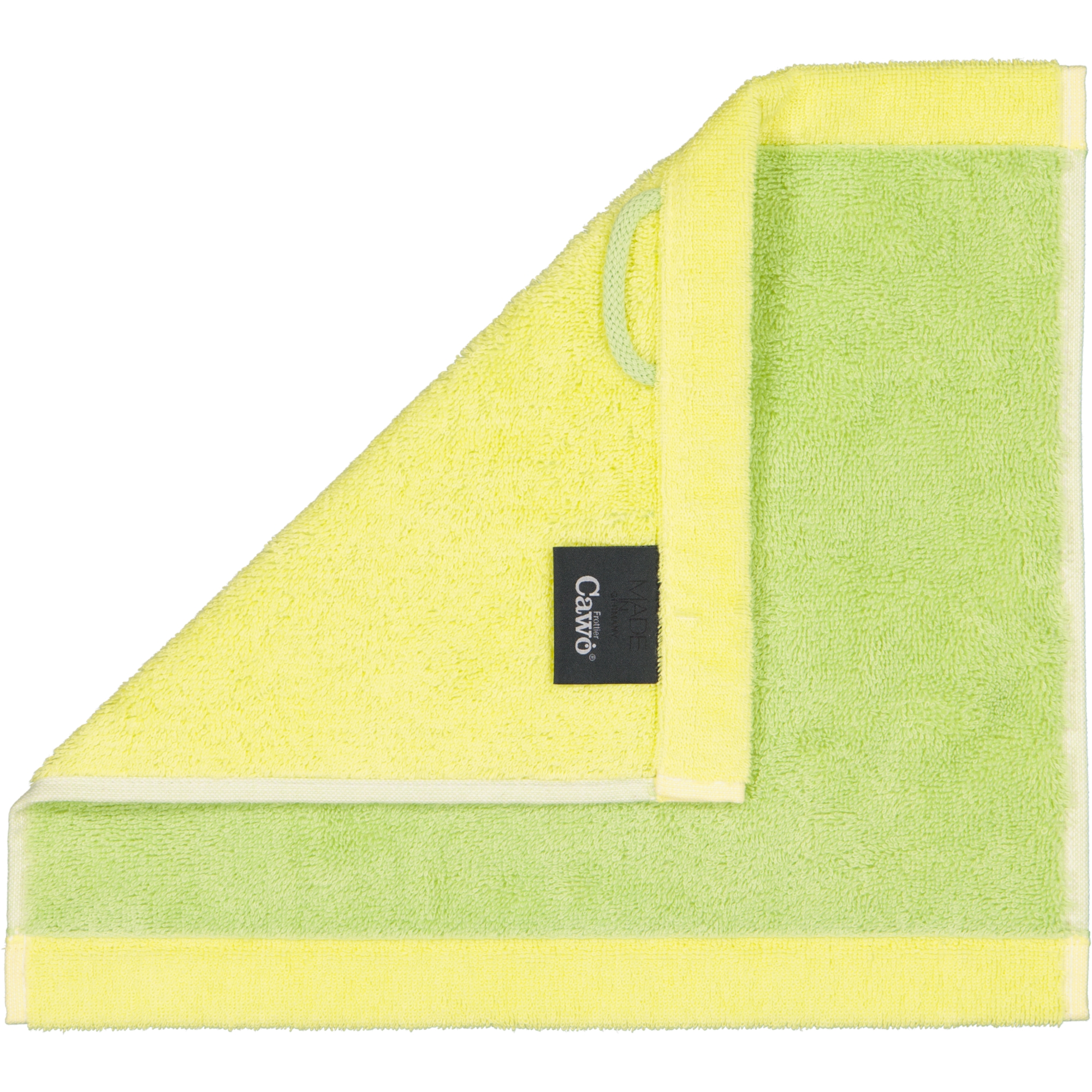 Cawö Handtücher Lifestyle Splash 7071 pistazie/lemon - 45 - Seiflappen 30x30 cm
