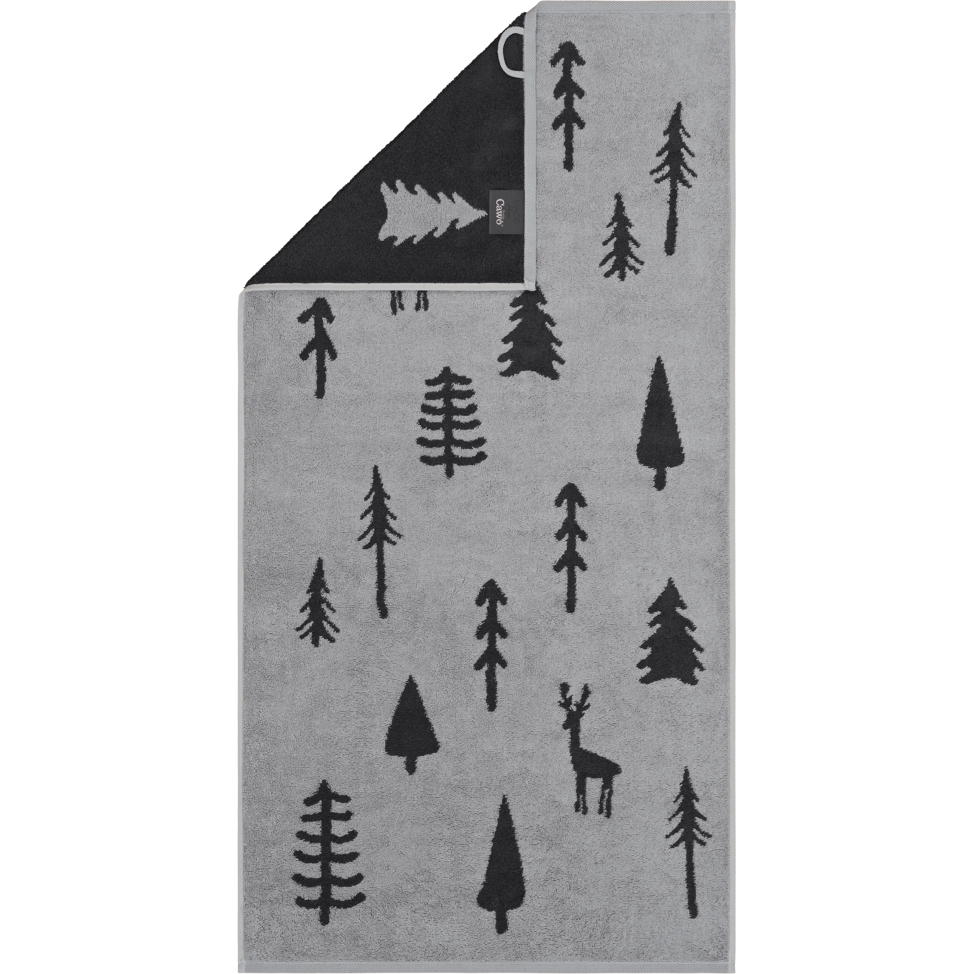 Cawö Handtücher WINTER EDITION Tannen 6273 platin/basalt - 70