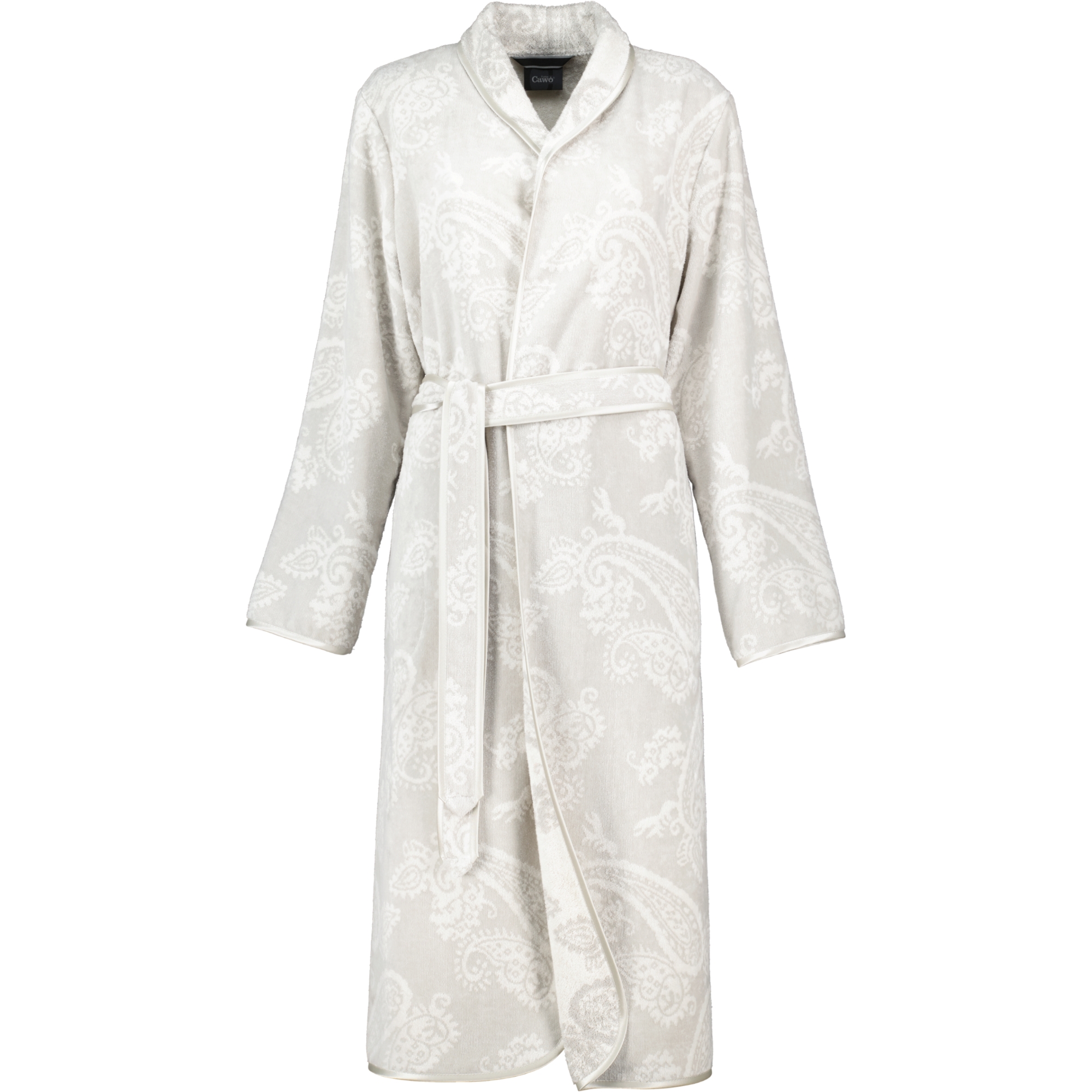 Cawö Bademäntel Damen Schalkragen Paisley 4420 silber - 73