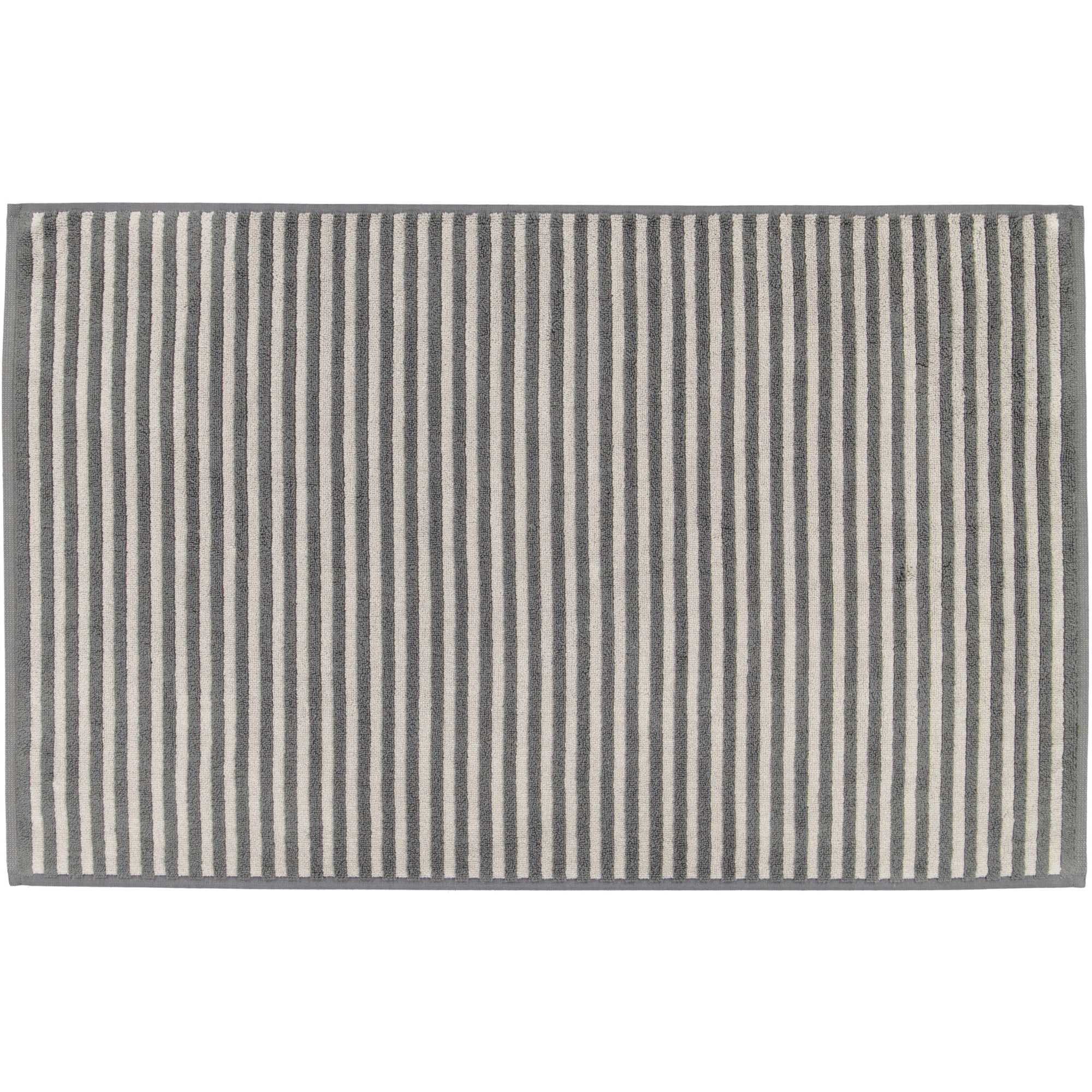 Cawö Badematten Two-Tone Stripes 480 schiefer - 77 - 50x80 cm