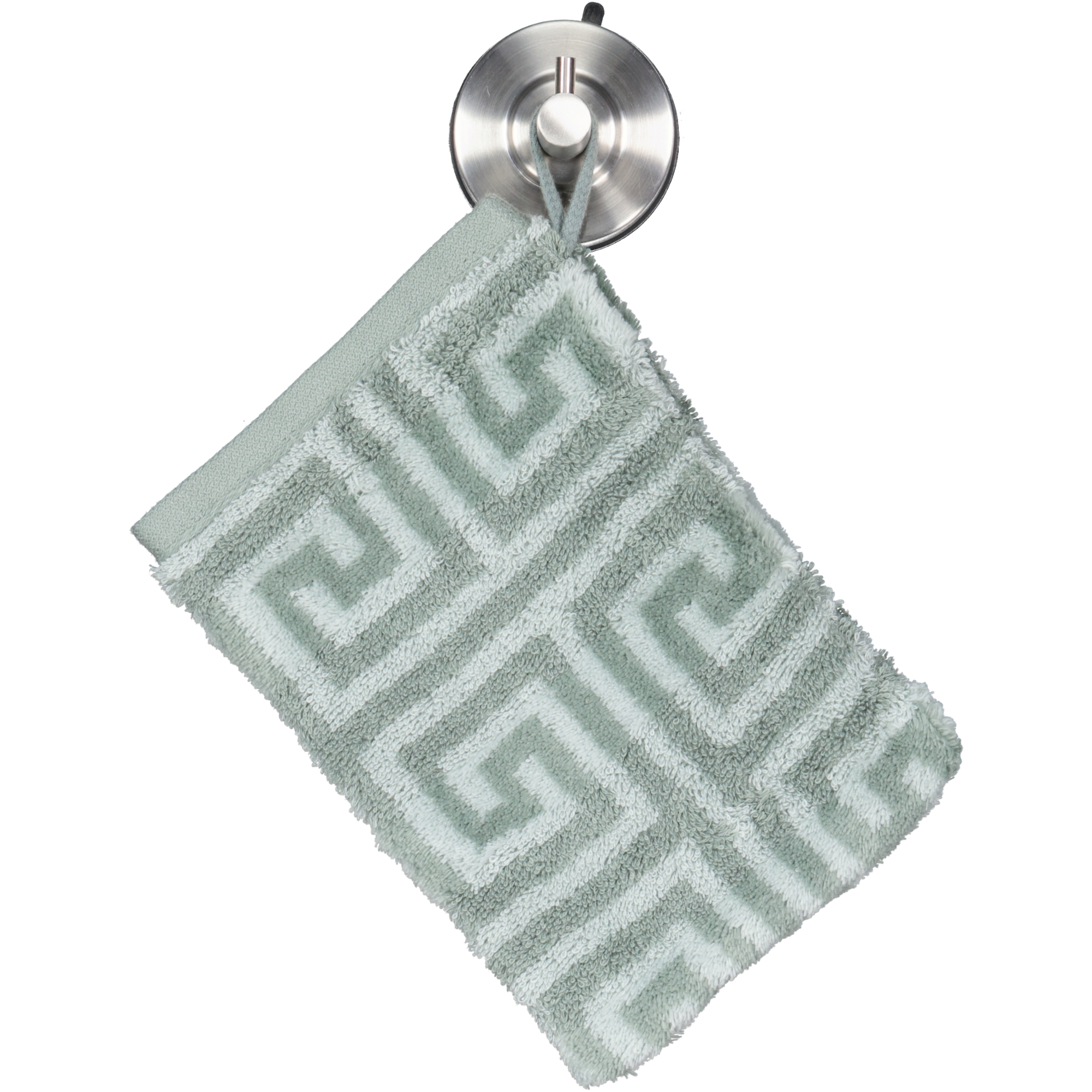Cawö Handtücher Noblesse Elegance Allover 1088 nordic green - 44 - Waschhandschuh 16x22 cm