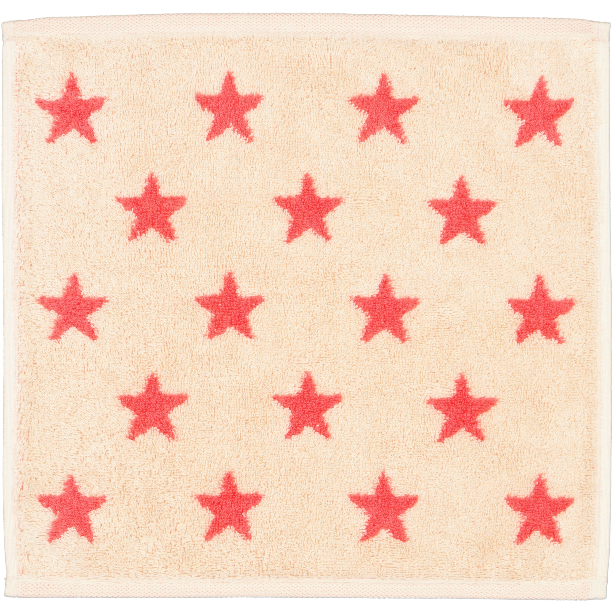 Cawö Handtücher NEW STARS Sterne klein 6261 beige/pink - 32 - Seiflappen 30x30 cm