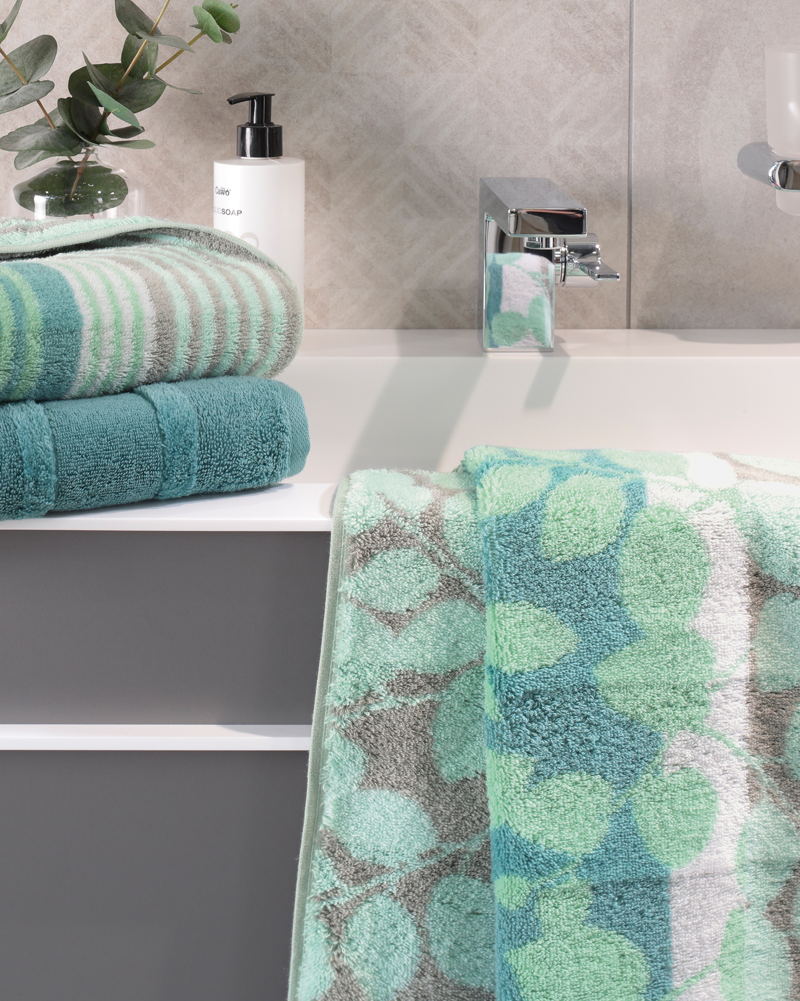 Cawö Handtücher Noblesse Harmony Streifen 1085 jade - 47