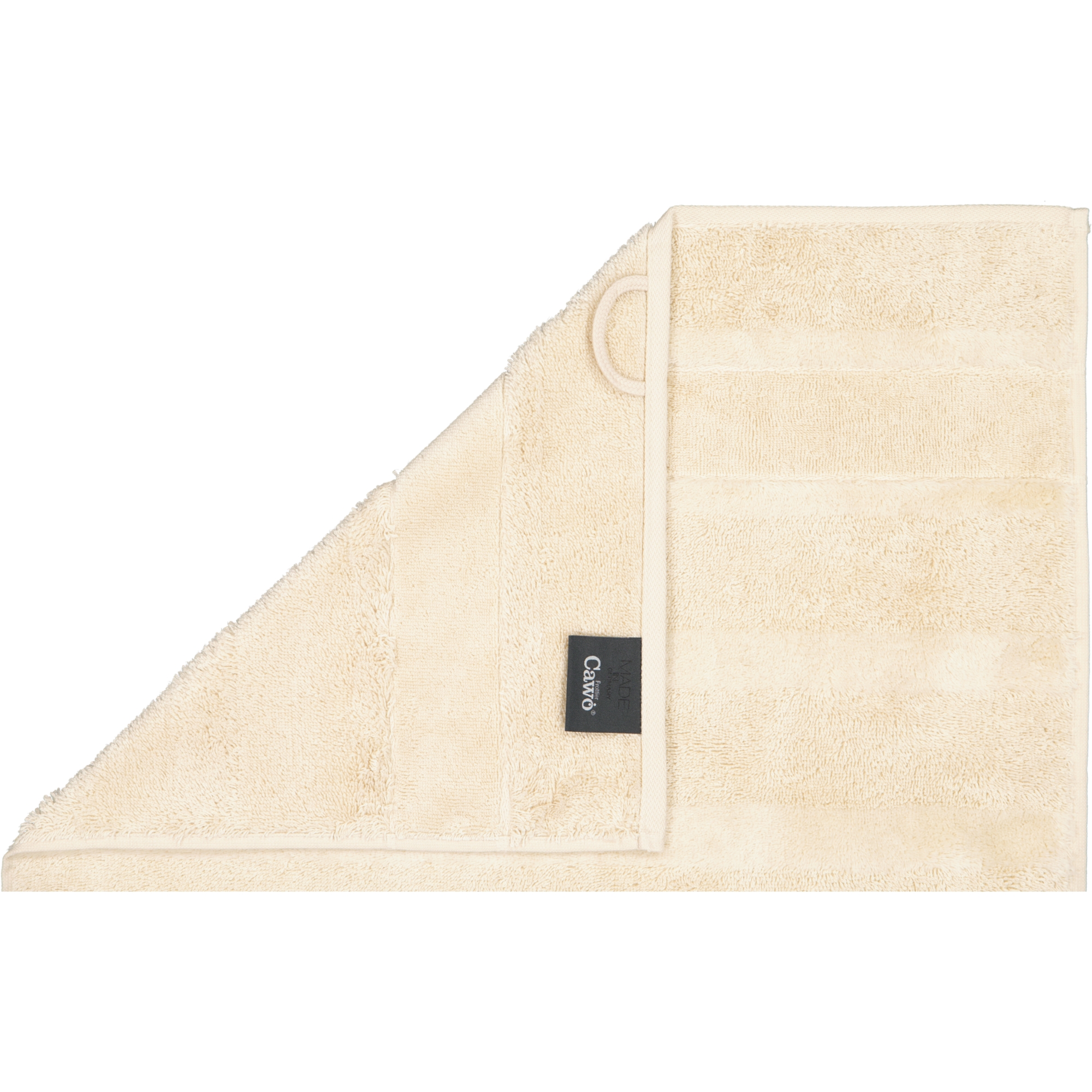Cawö Handtücher Noblesse2 Uni 1002 beige - 370 - Handtuch 50x100 cm
