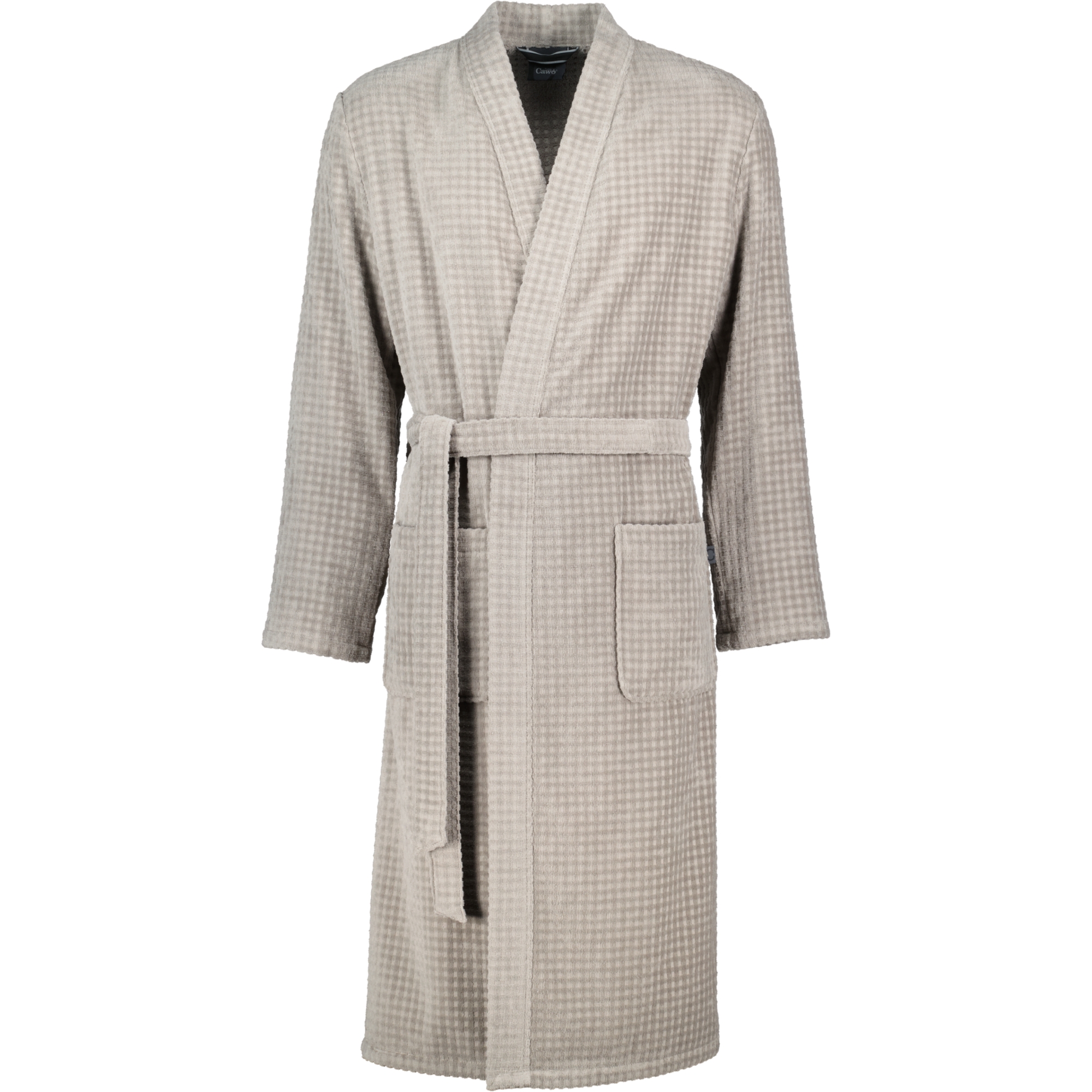 Cawö Bademäntel Herren Kimono Waffelpique 5508 graphit - 779
