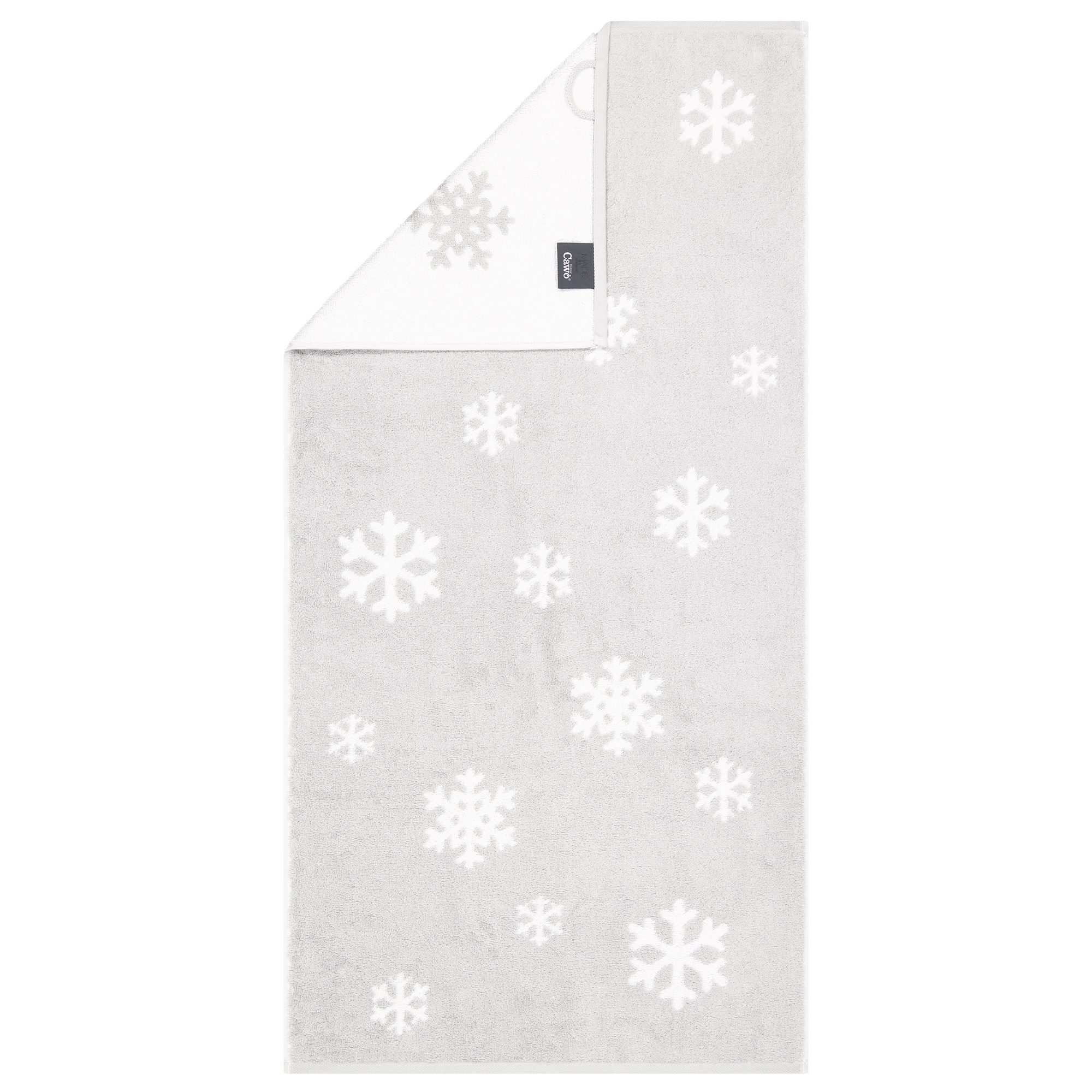 Cawö Handtücher WINTER EDITION Schneekristalle 6270 platin/weiß - 76