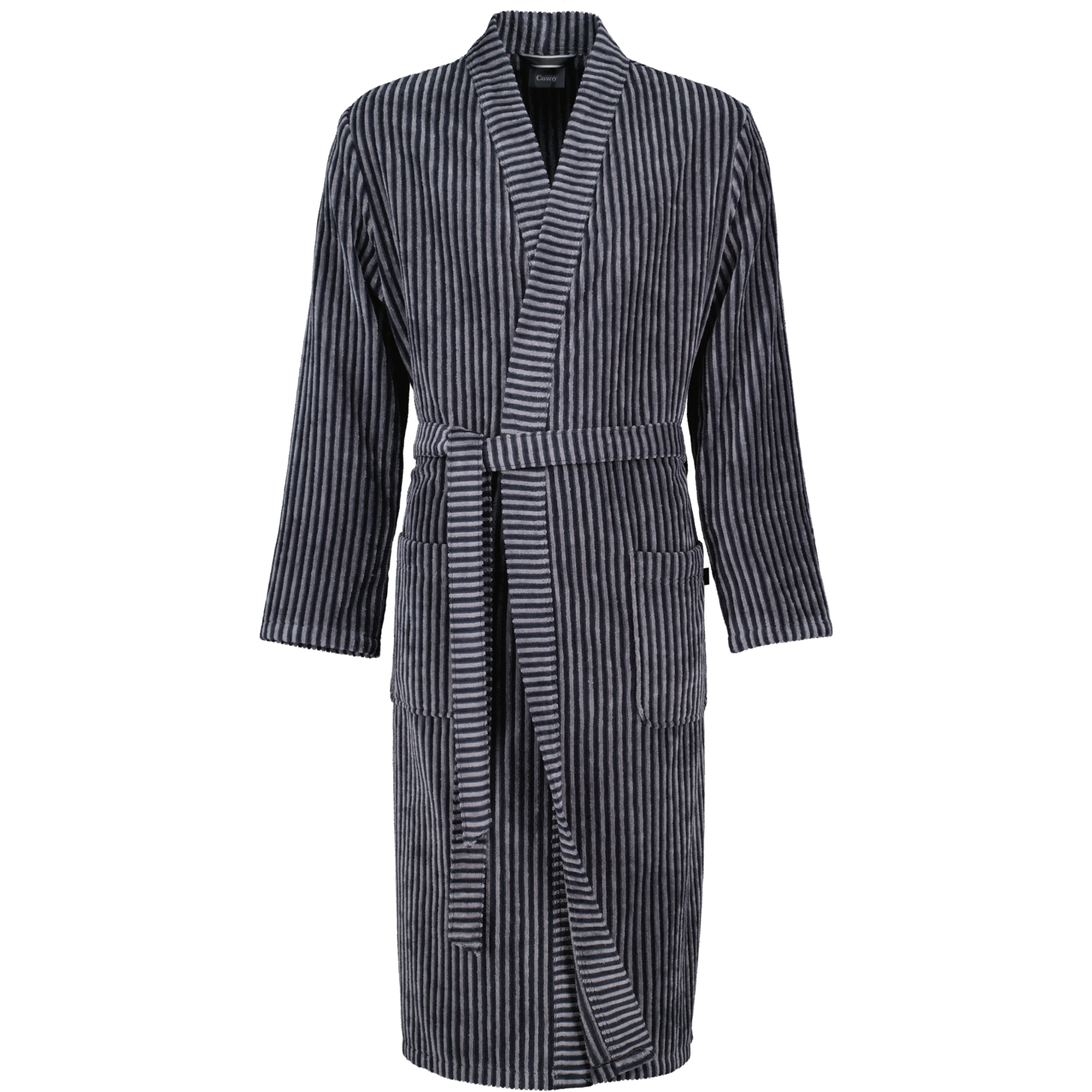 Cawö Herren Bademantel Kimono 4854 - Farbe: anthrazit - 97 - S