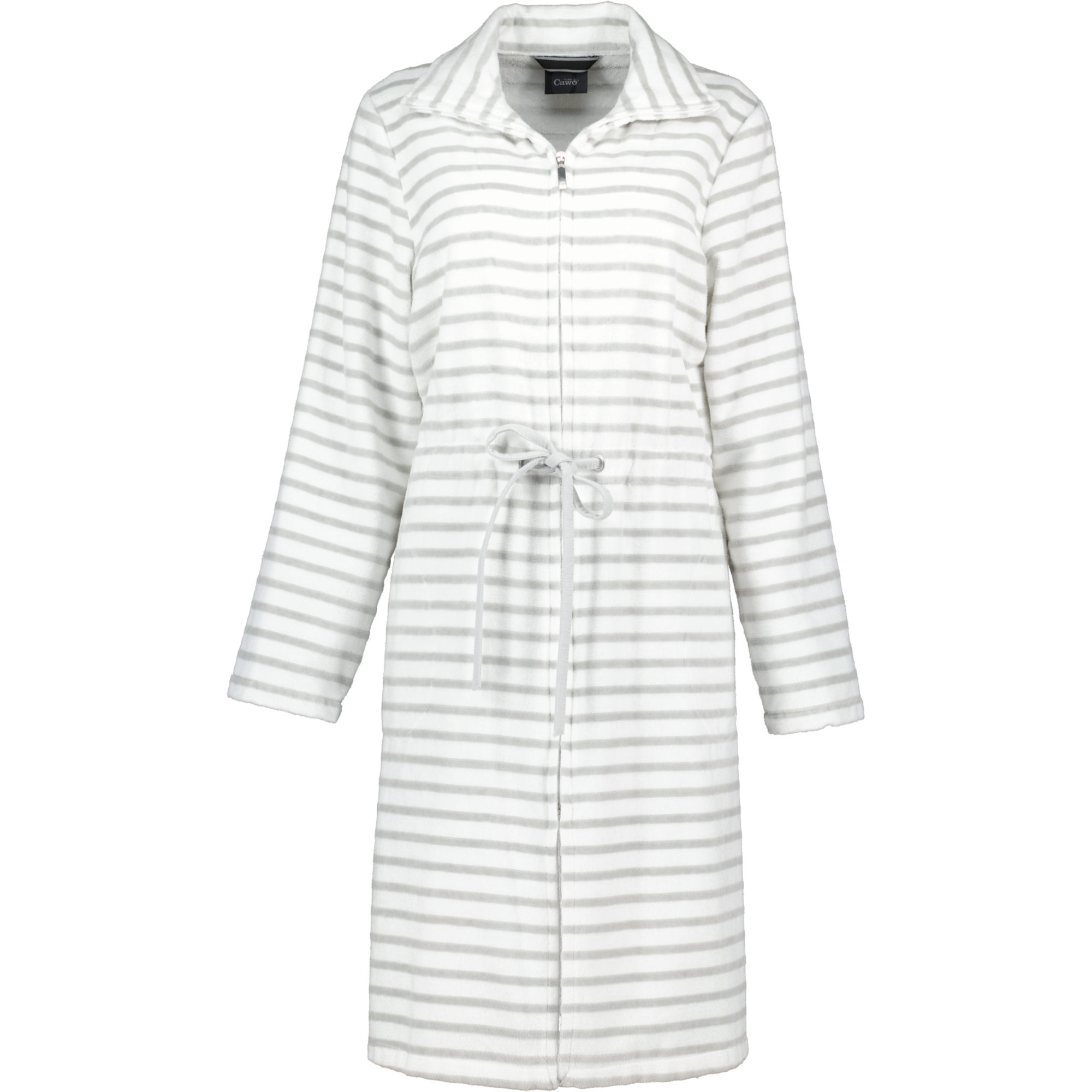 Cawö Bademäntel Damen Reißverschluss Breton 6597 silber - 76