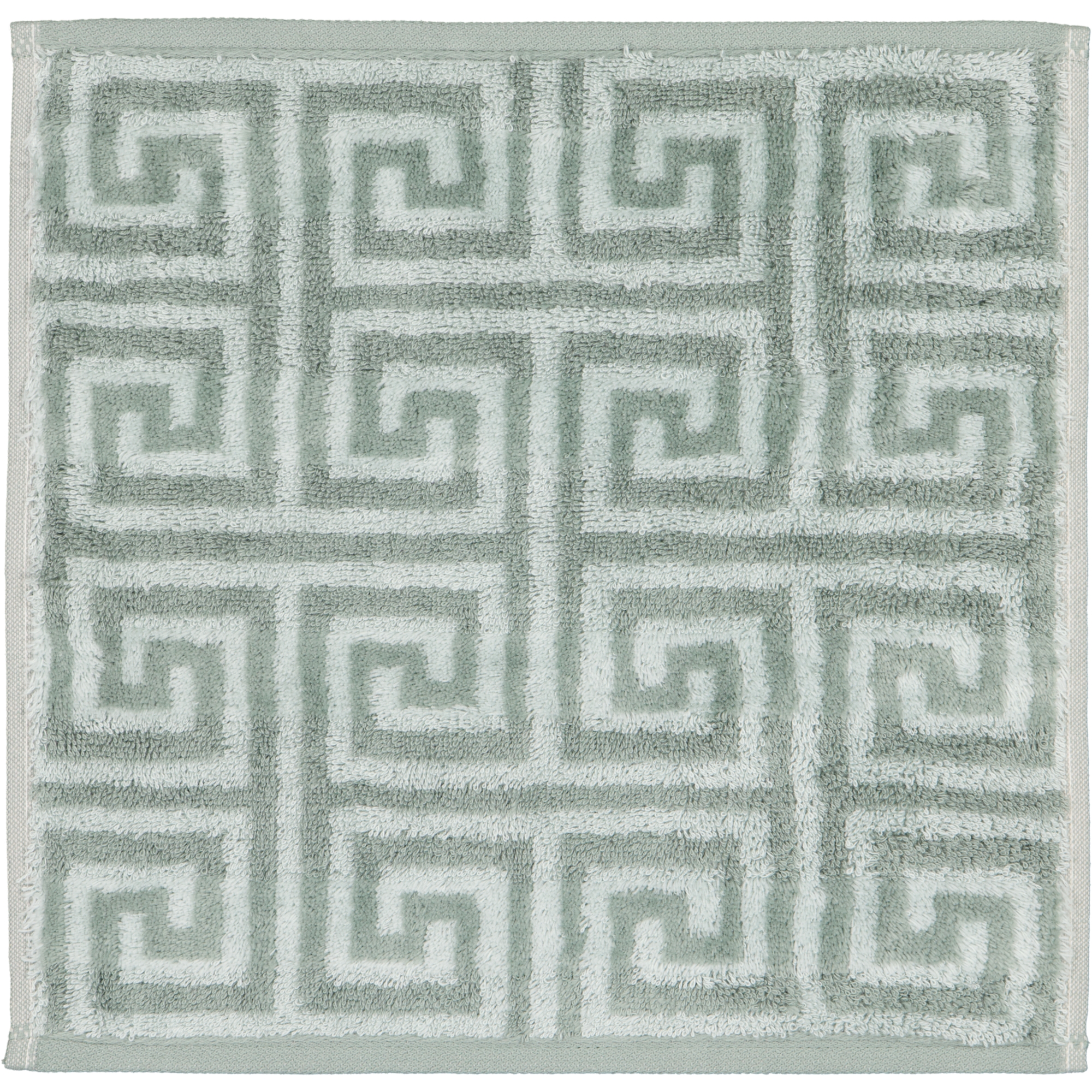 Cawö Handtücher Noblesse Elegance Allover 1088 nordic green - 44 - Seiflappen 30x30 cm
