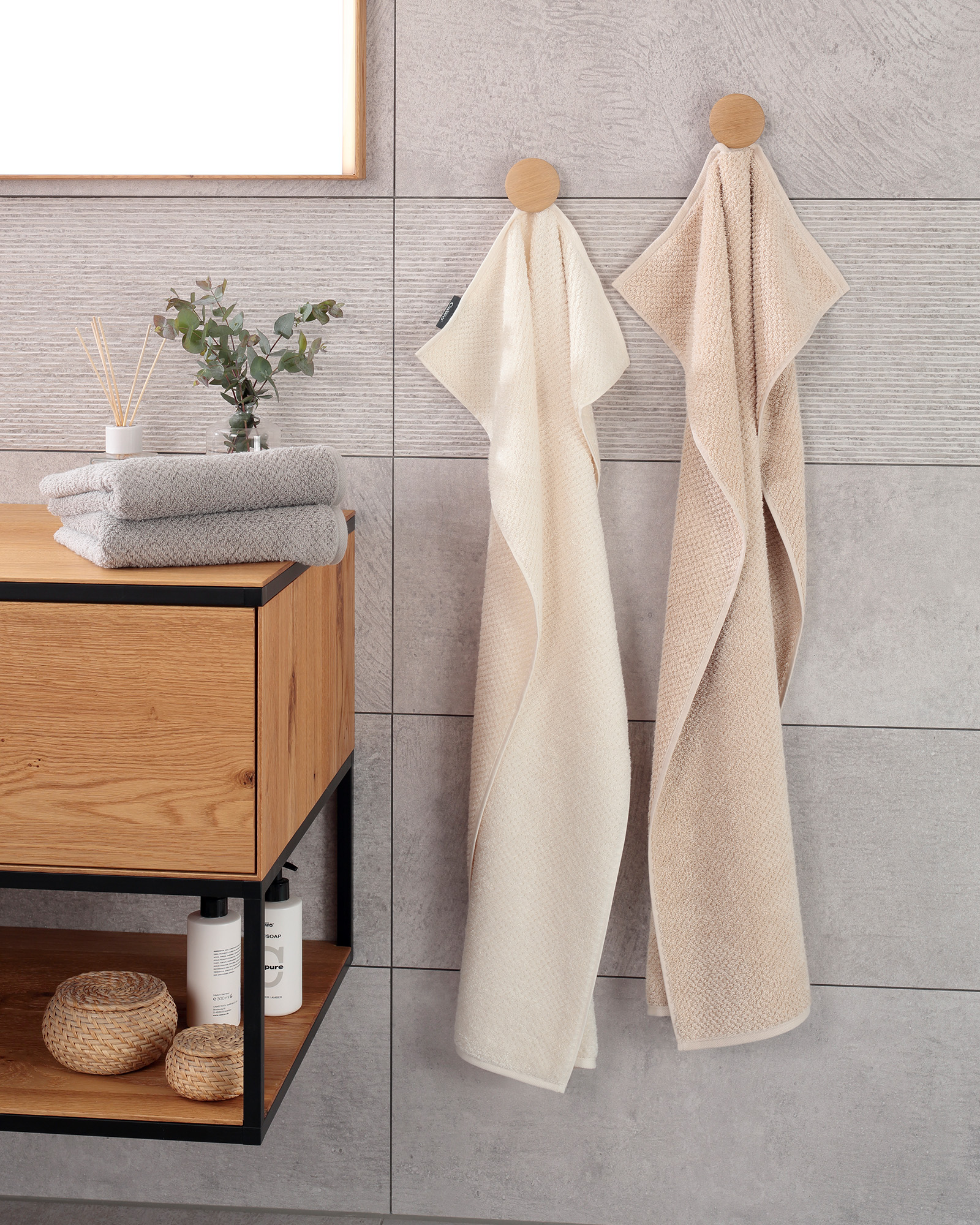 Cawö Handtücher Pure 6500 - Farbe: beige - 370 - Gästetuch 30x50 cm