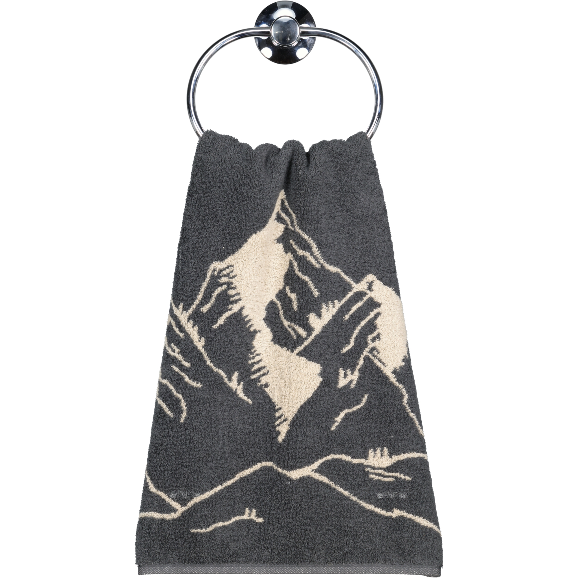 Cawö Handtücher Alpenchic Edition Berge 6269 granit - 73 - Handtuch 50x100 cm