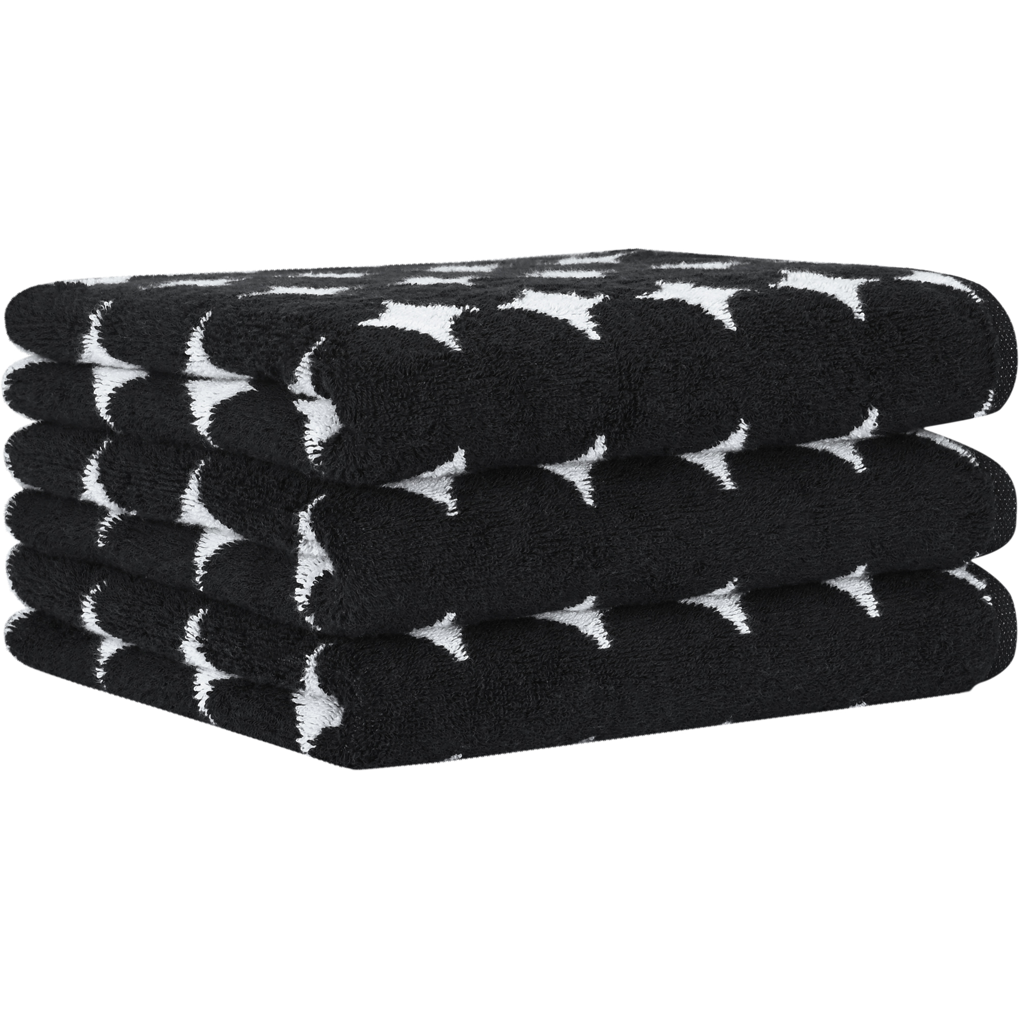 Cawö Handtücher Black&White Bubbles 6279 schwarz/weiß - 96 - Handtuch 50x100 cm