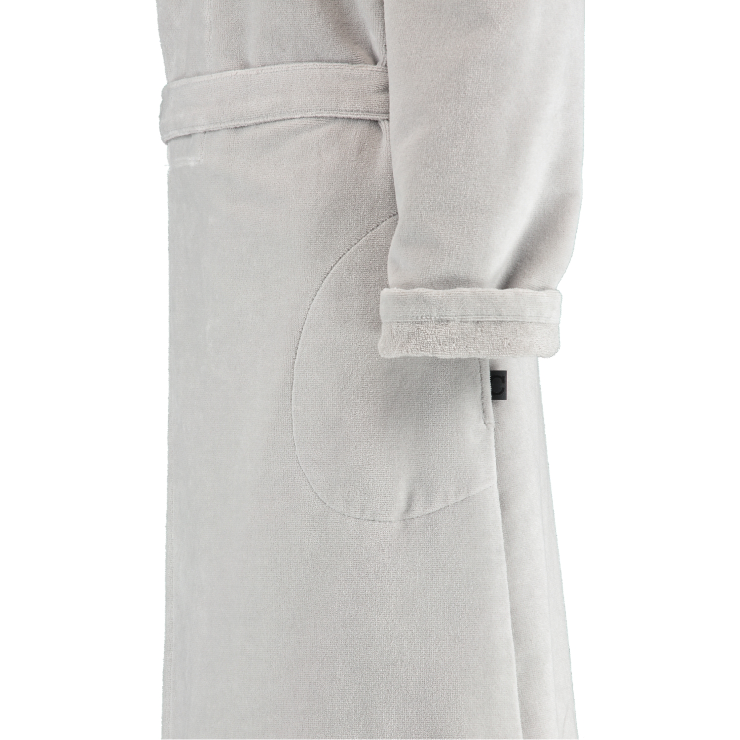Cawö Damen Bademantel 3346 Spatenkragen - Farbe: silber - 713 - XL