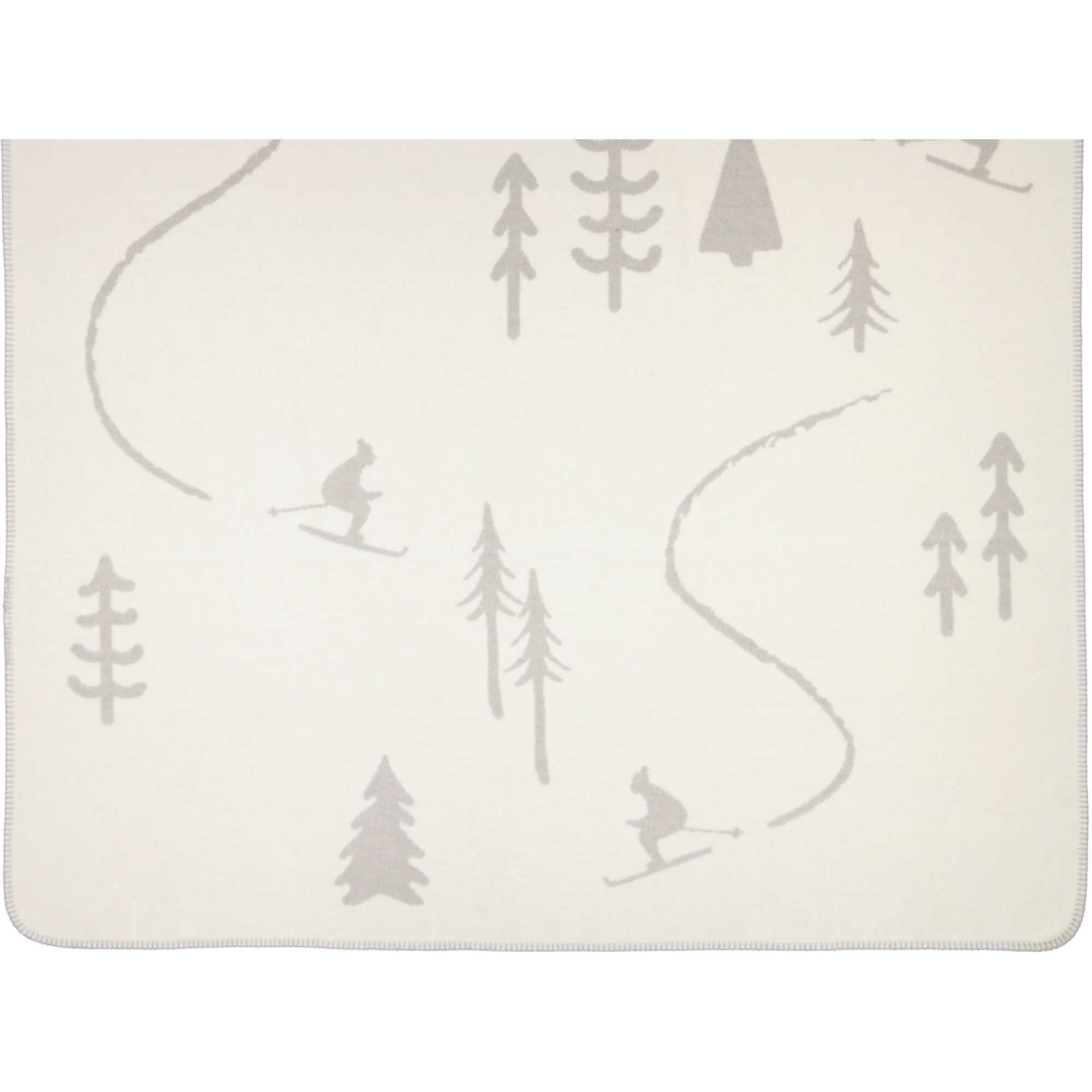 Cawö Wohndecken WINTER EDITION Skifahrer 62720 natur/stein - 67 - 150x200 cm