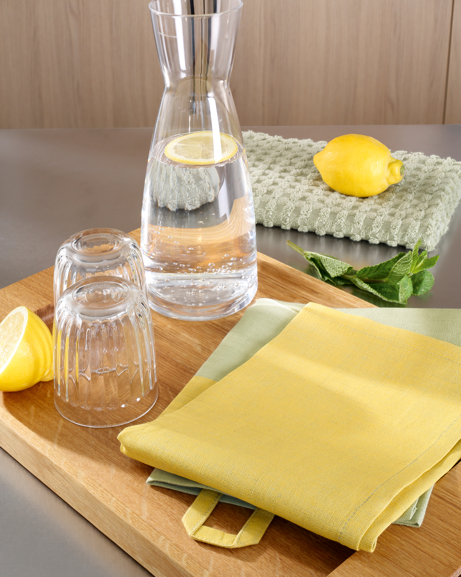 Cawö Home Geschirrtücher Cuisine Duo 535 scotch/wasabi - 54 - 50x70 cm