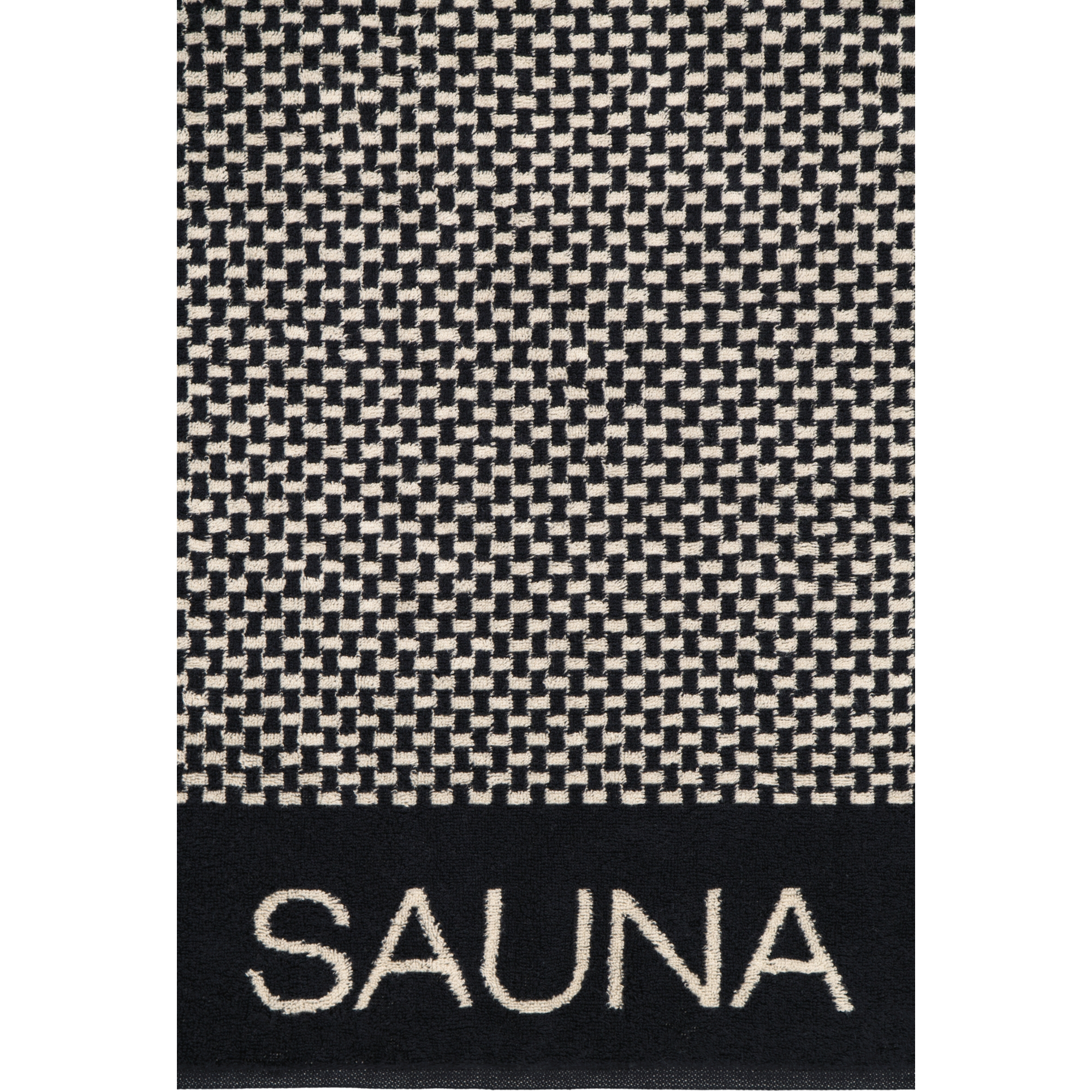 Cawö Saunatuch Natural Allover 6220 80x200 cm - Farbe: natur-schwarz - 39