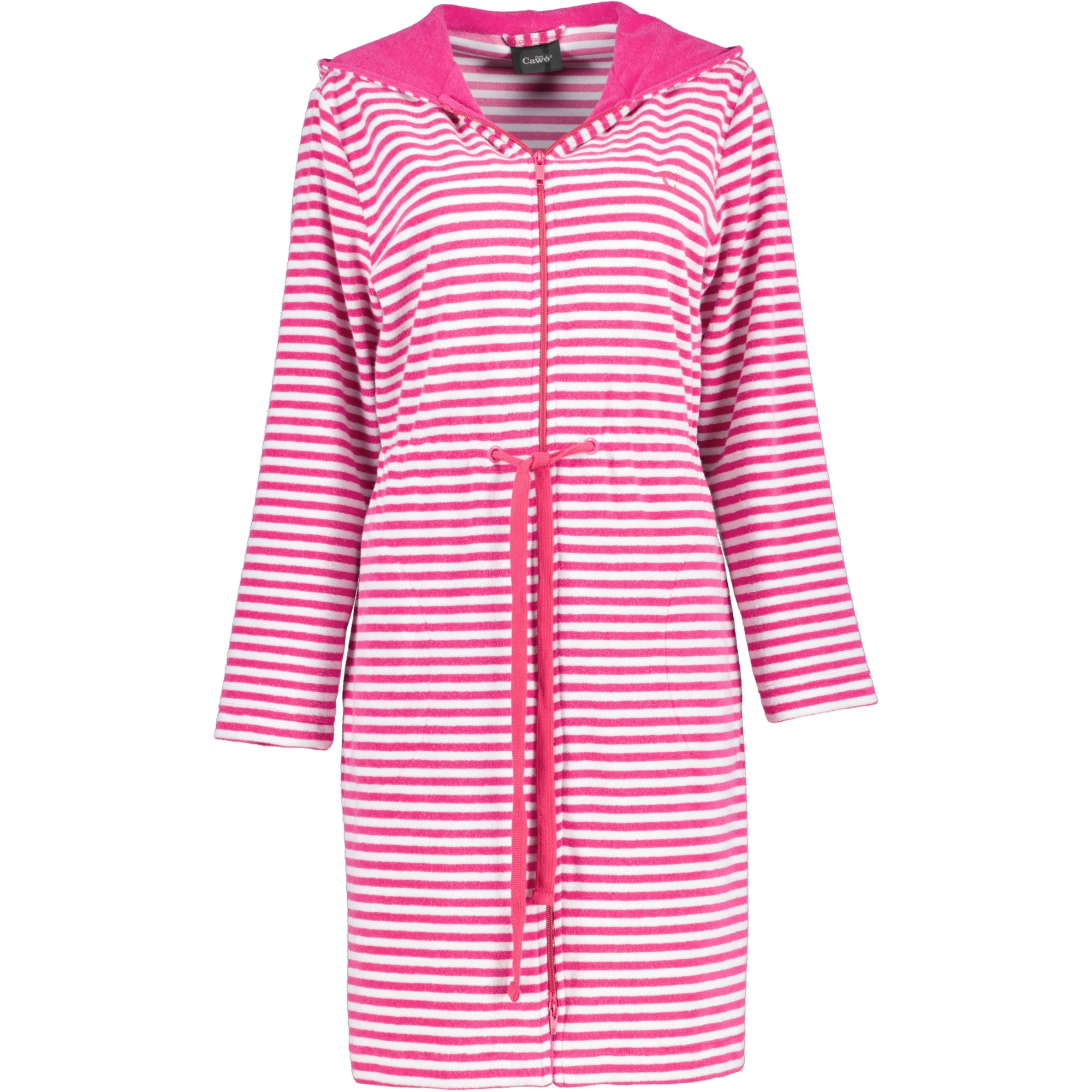 Cawö Home Bademäntel Damen Kurzmantel mit Kapuze Campus 834 pink - 27