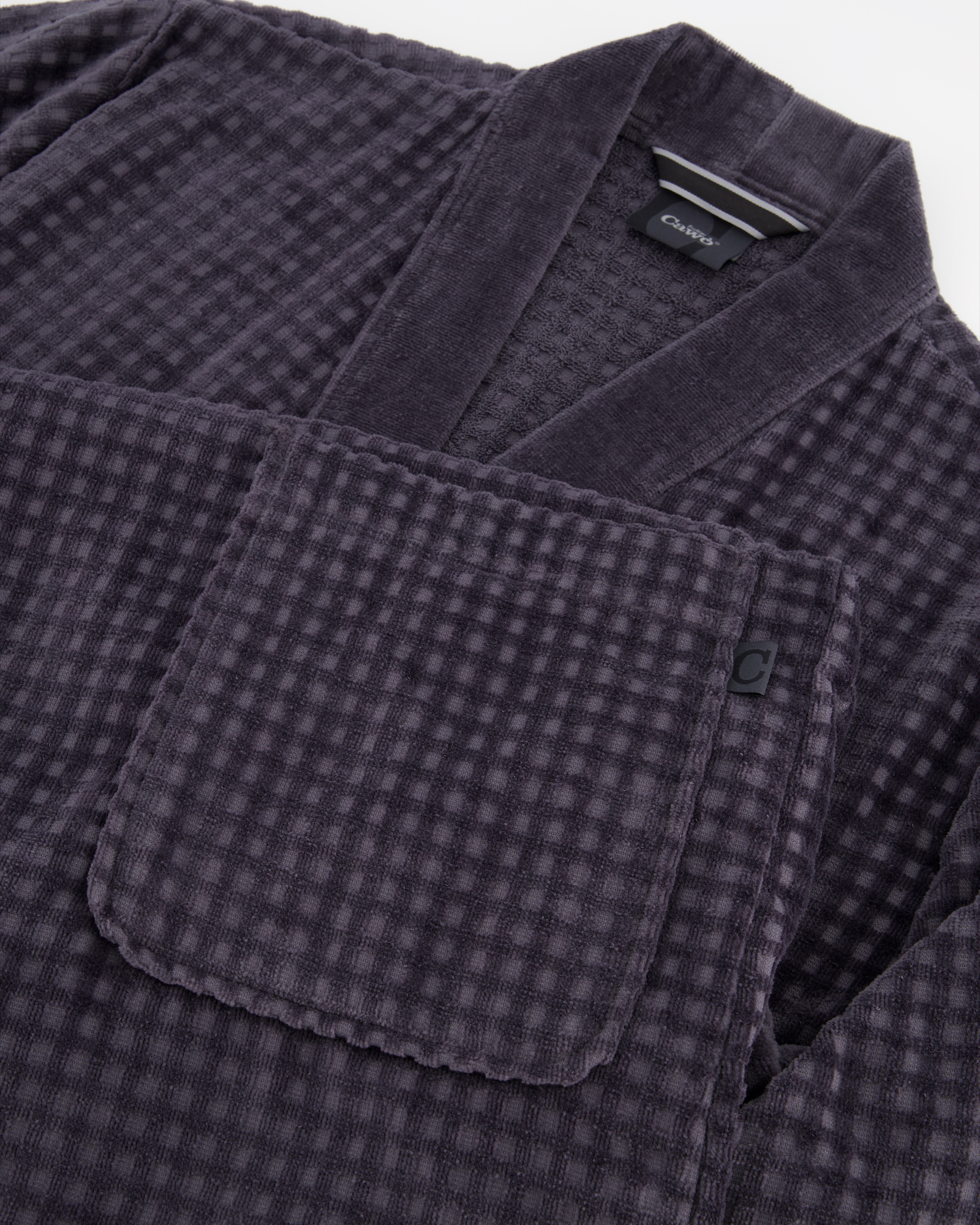Cawö Herren Bademantel Kimono 3714 - Farbe: anthrazit - 774 - XL