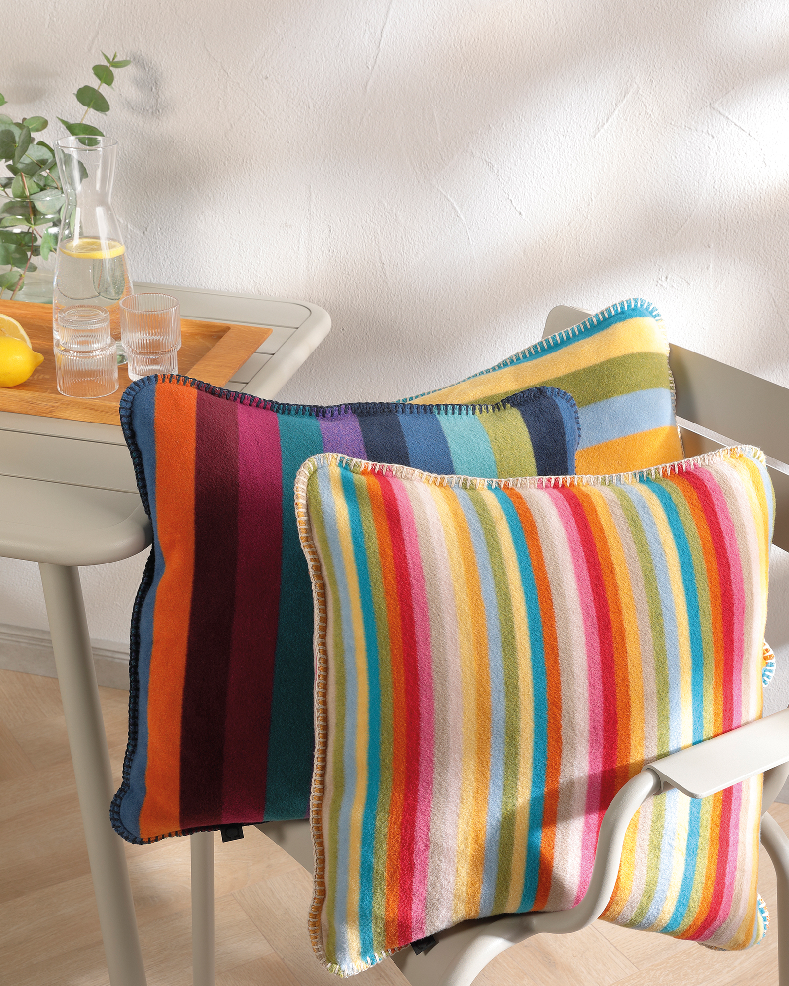 Cawö Kissenhüllen Lifestyle Blockstreifen 70081 multicolor - 25 - 50x50 cm