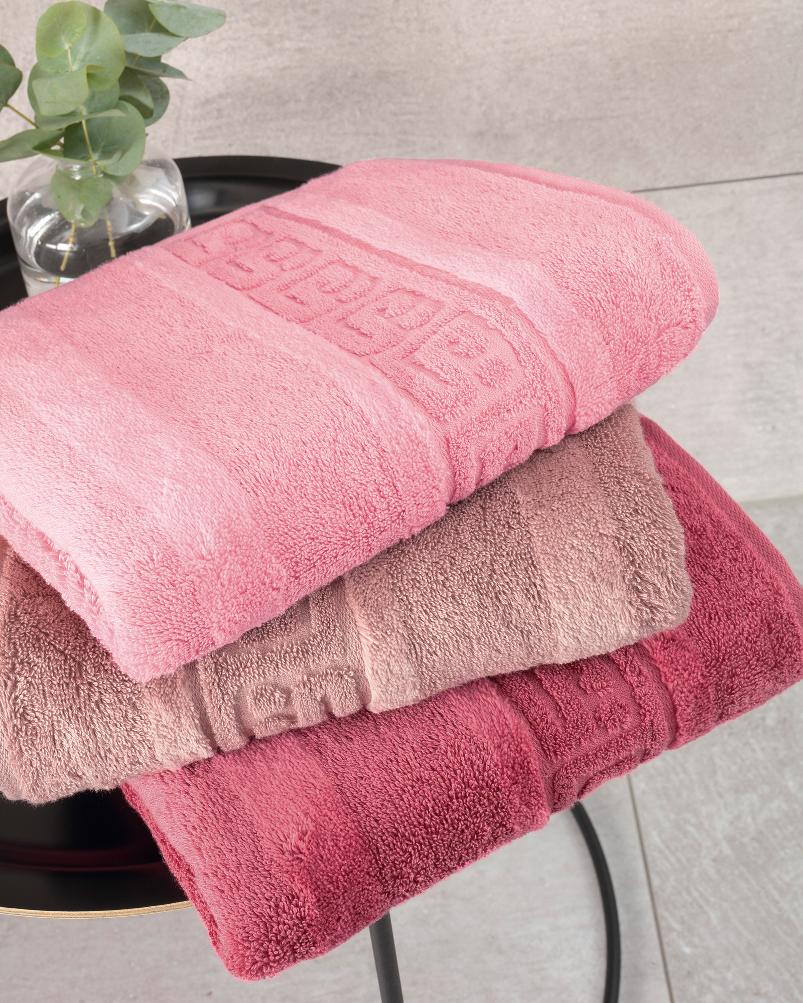 Cawö - Noblesse Uni 1001 - Farbe: 240 - rosa - Waschhandschuh 16x22 cm