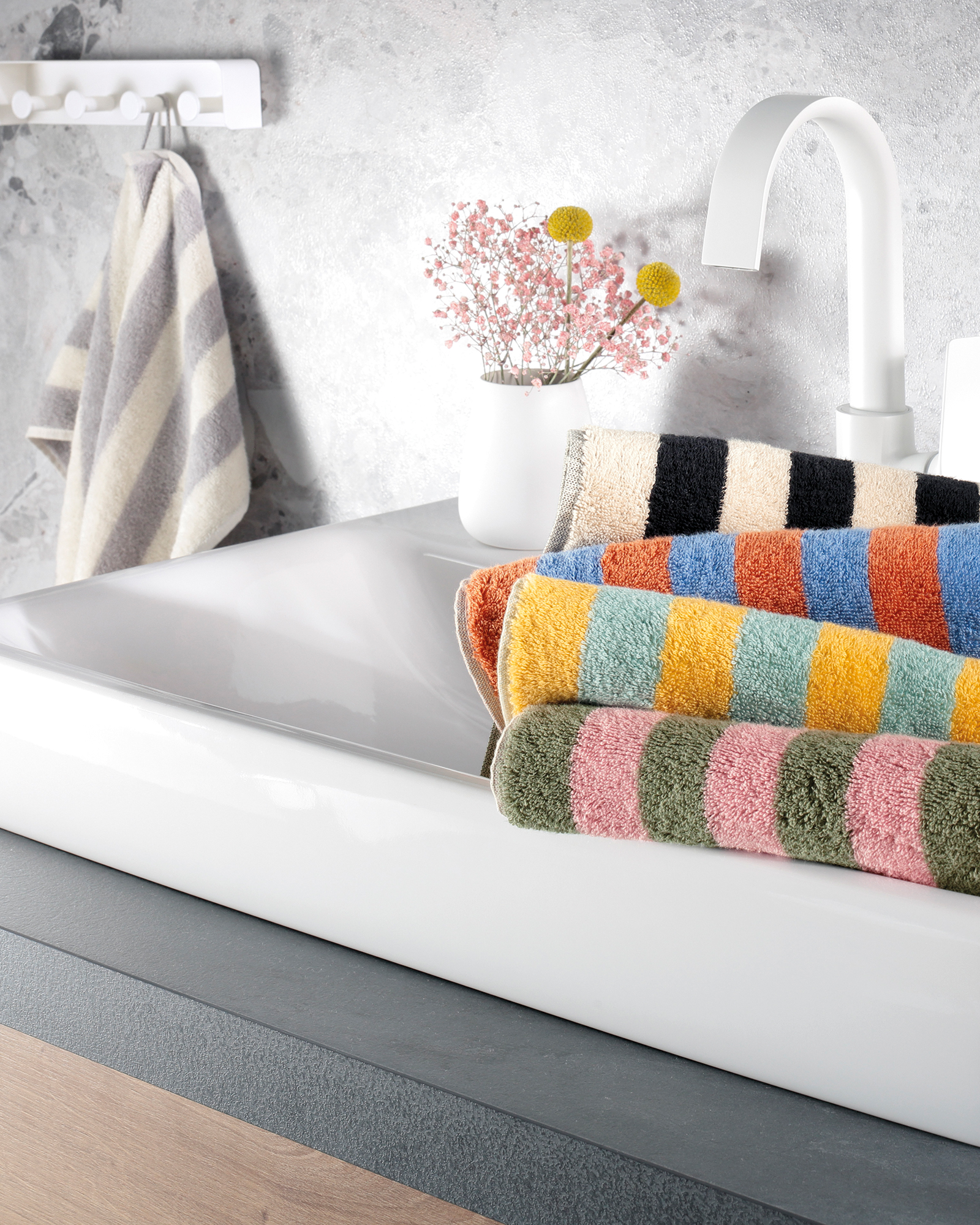 Cawö Handtücher Bold Streifen 6277 blau/terra - 13
