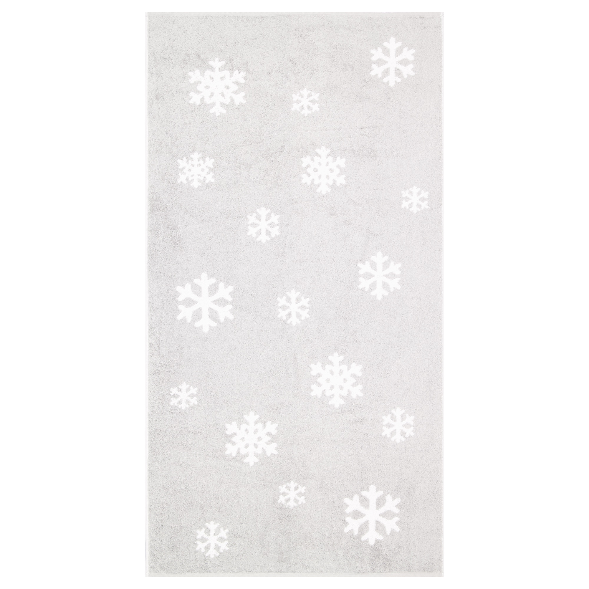 Cawö Handtücher WINTER EDITION Schneekristalle 6270 platin/weiß - 76 - Duschtuch 70x140 cm