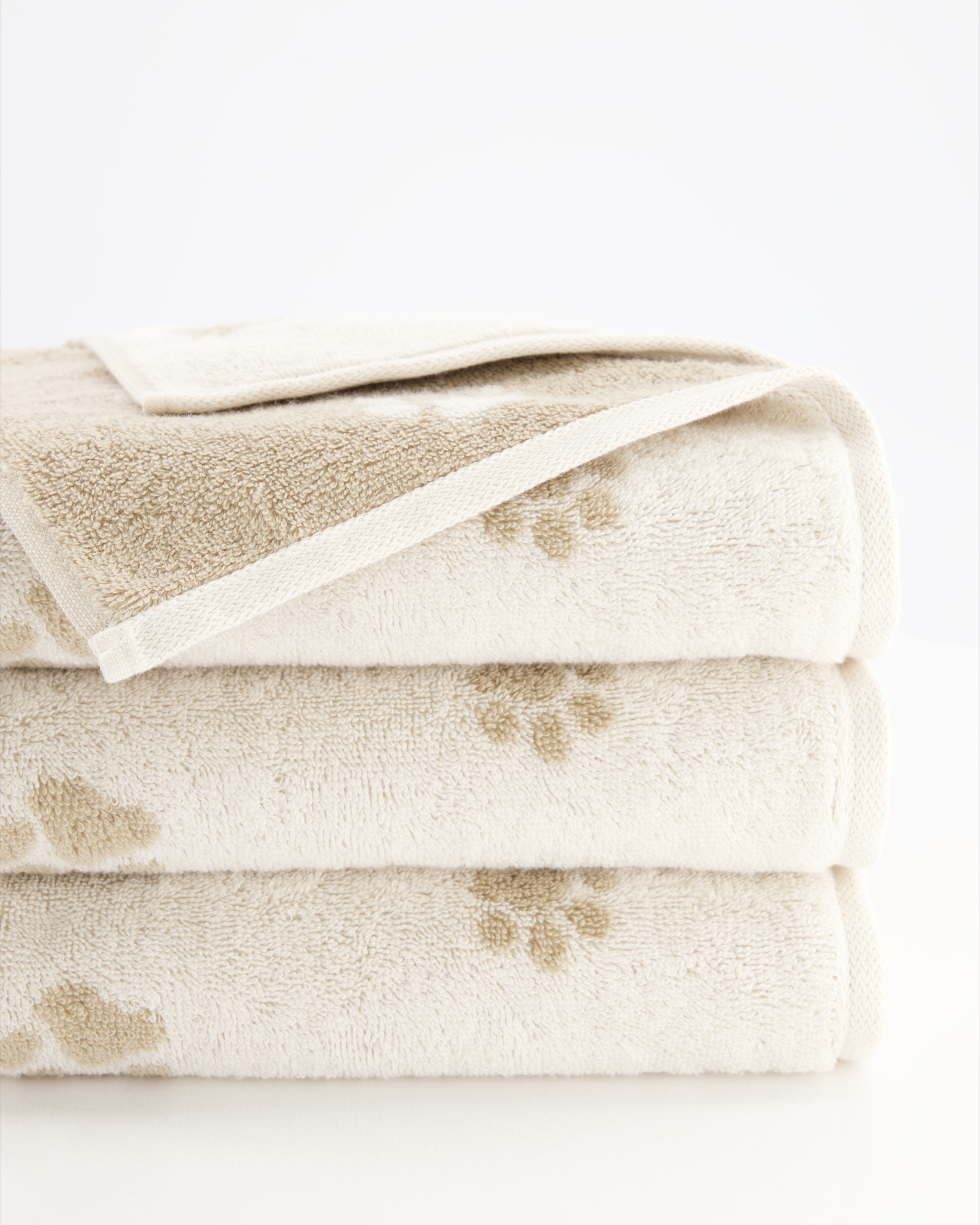 Cawö Handtücher WE LOVE DOGS Paws 6247 Natur-Beige - 33 - Gästetuch 30x50 cm