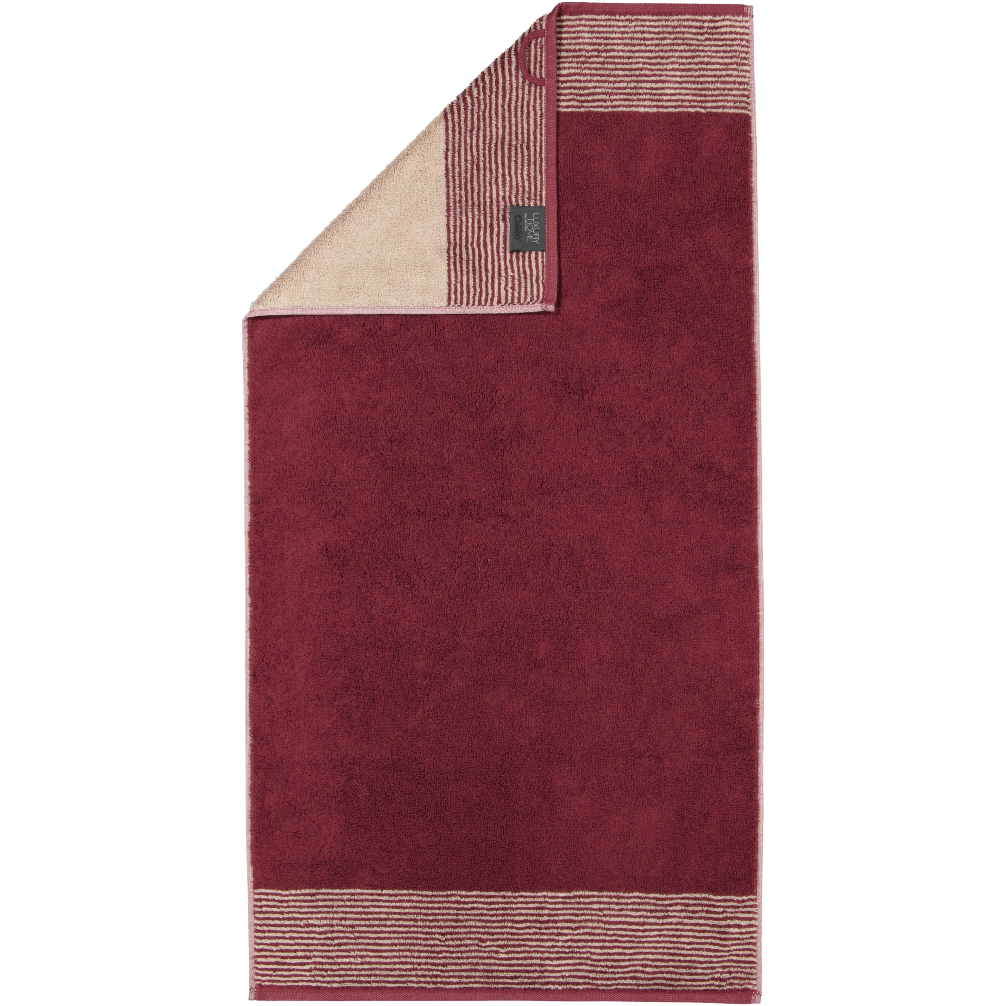 Cawö Handtücher Luxury Home Two-Tone 590 bordeaux - 23 - Handtuch 50x100 cm