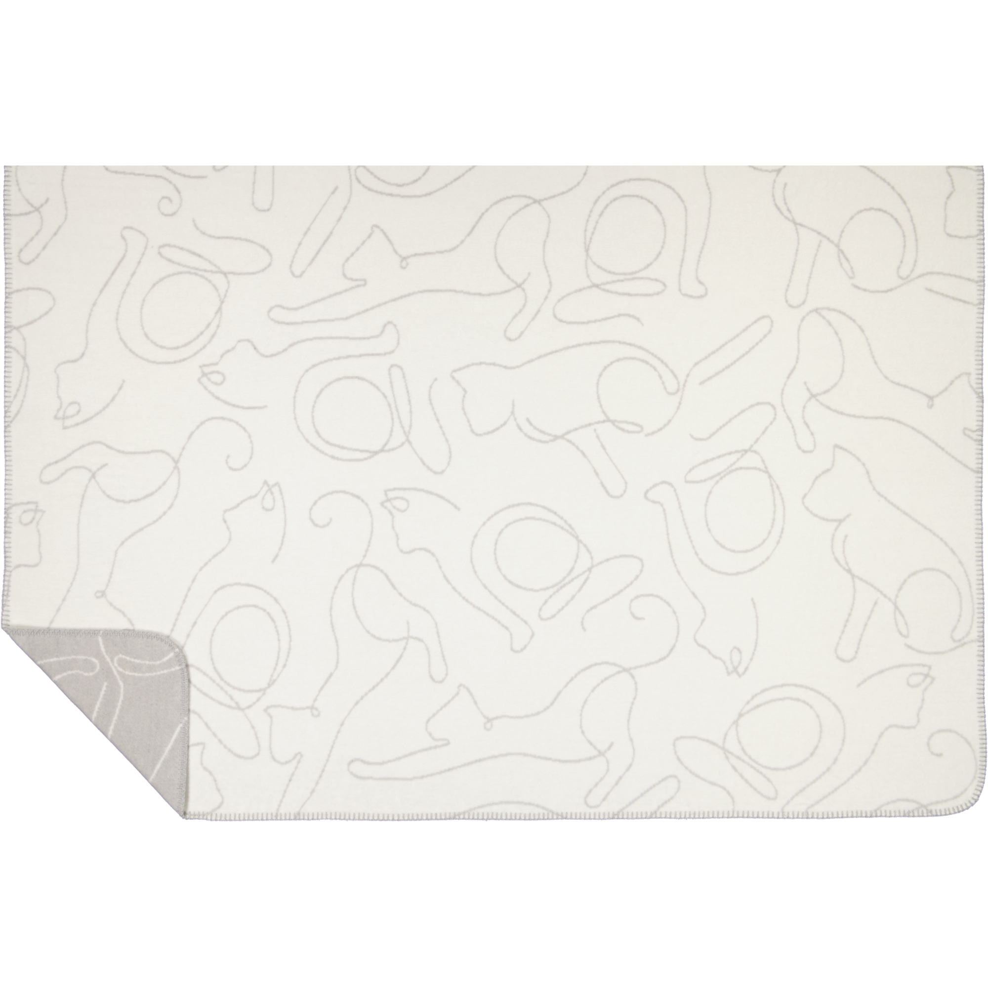 Cawö Wohndecken CUTE CATS EDITION Cats 62640 natur/stein - 67 - 150x200 cm