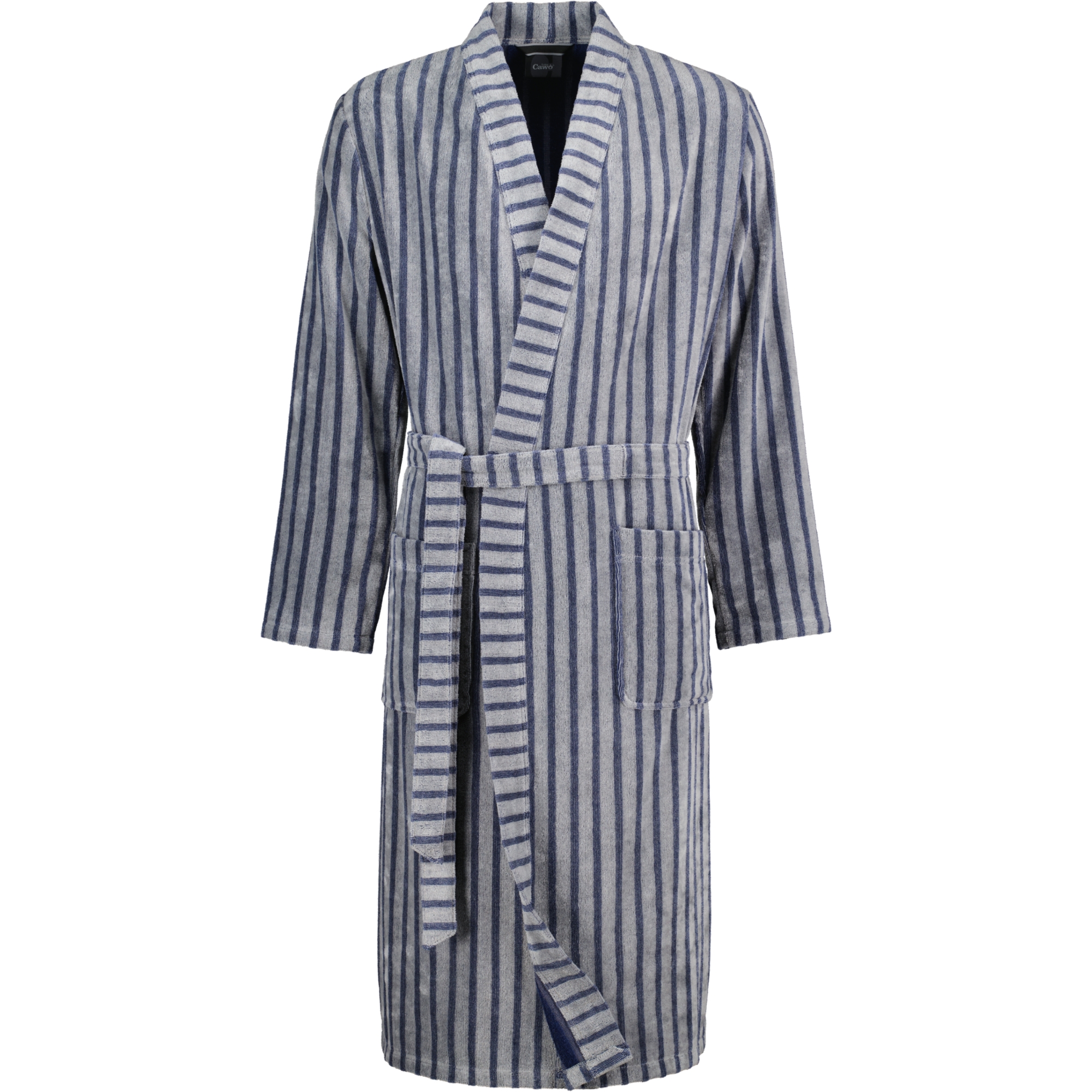 Cawö Bademäntel Herren Kimono Streifen 5505 denim - 17