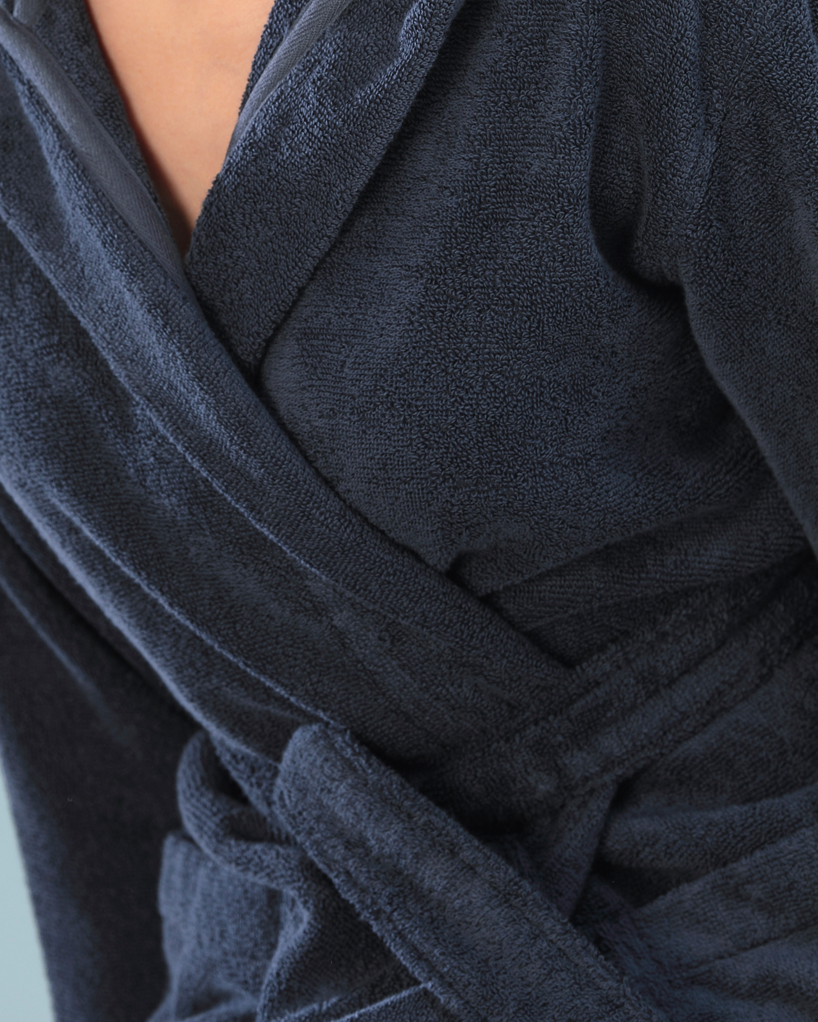 Cawö Home Damen Bademantel Kapuze 827 - Farbe: blau - 17 - XL