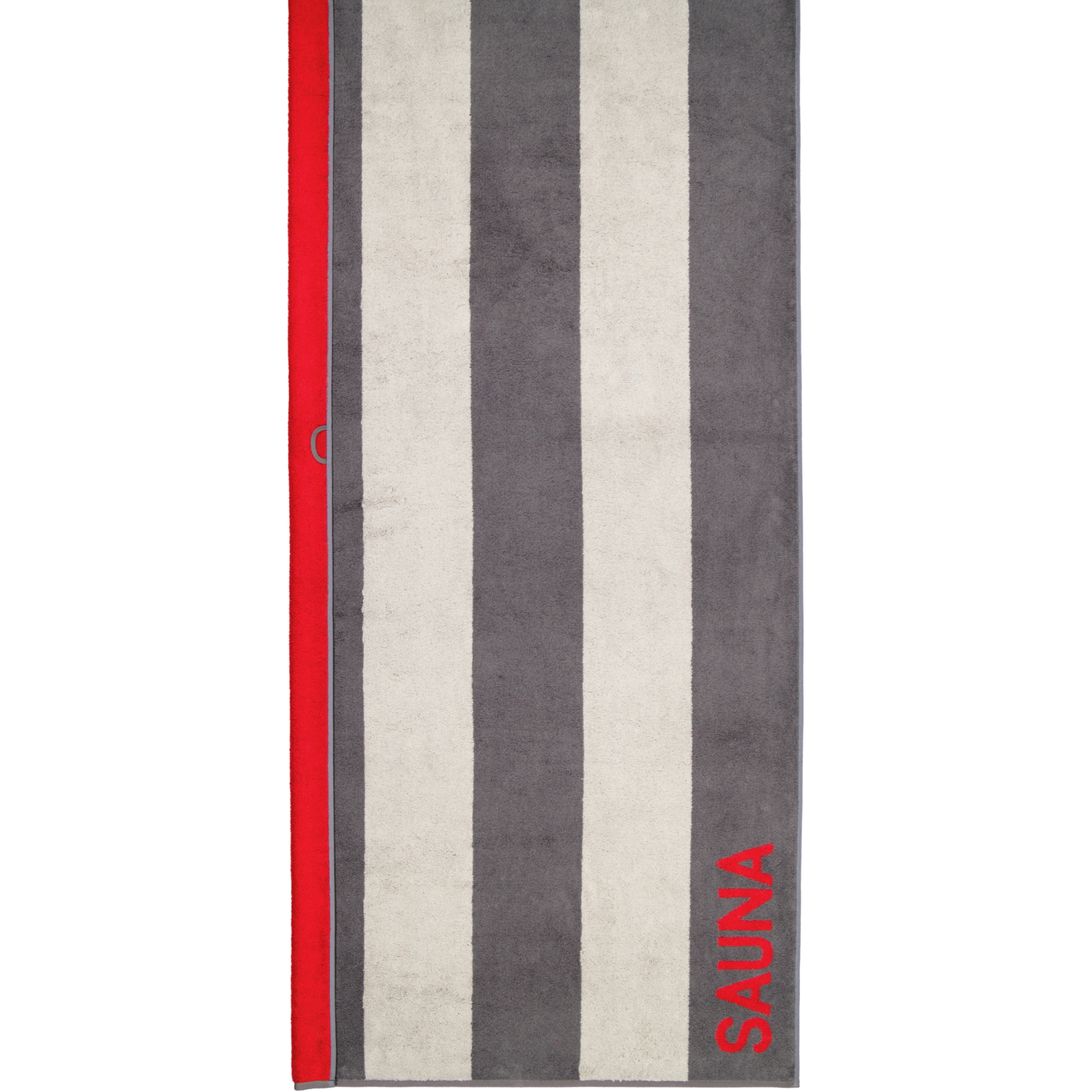 Cawö - Saunatuch 599 - 80x200 cm - Farbe: anthrazit/rot - 72