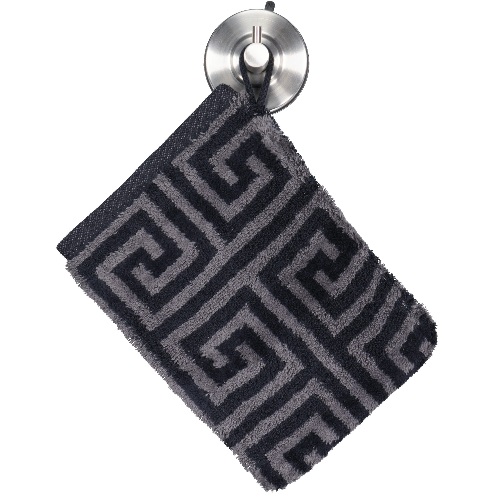 Cawö Handtücher Noblesse Elegance Allover 1088 anthrazit - 97 - Waschhandschuh 16x22 cm
