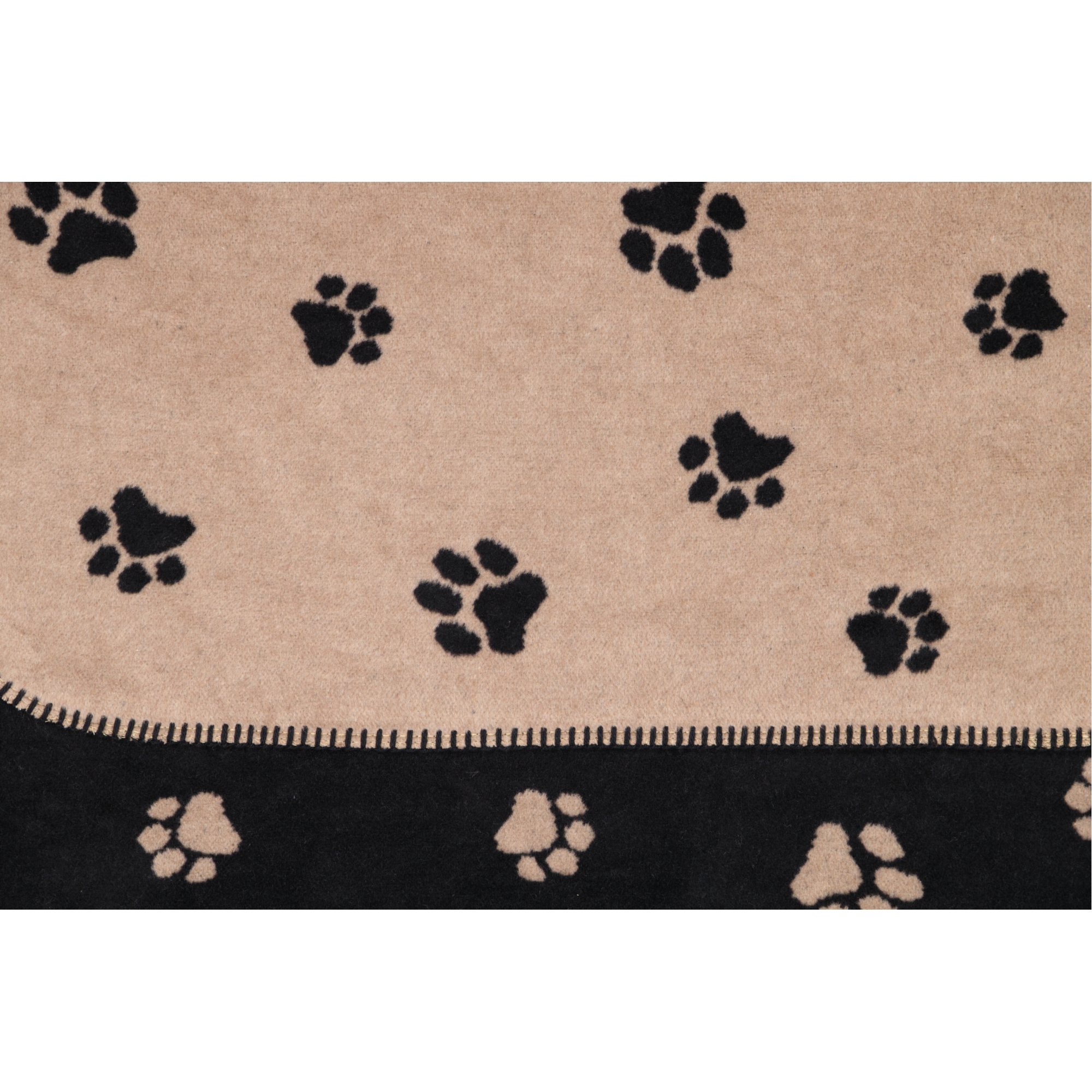 Cawö Wohndecken WE LOVE DOGS 62470 schwarz/beige - 93 - 150x200 cm